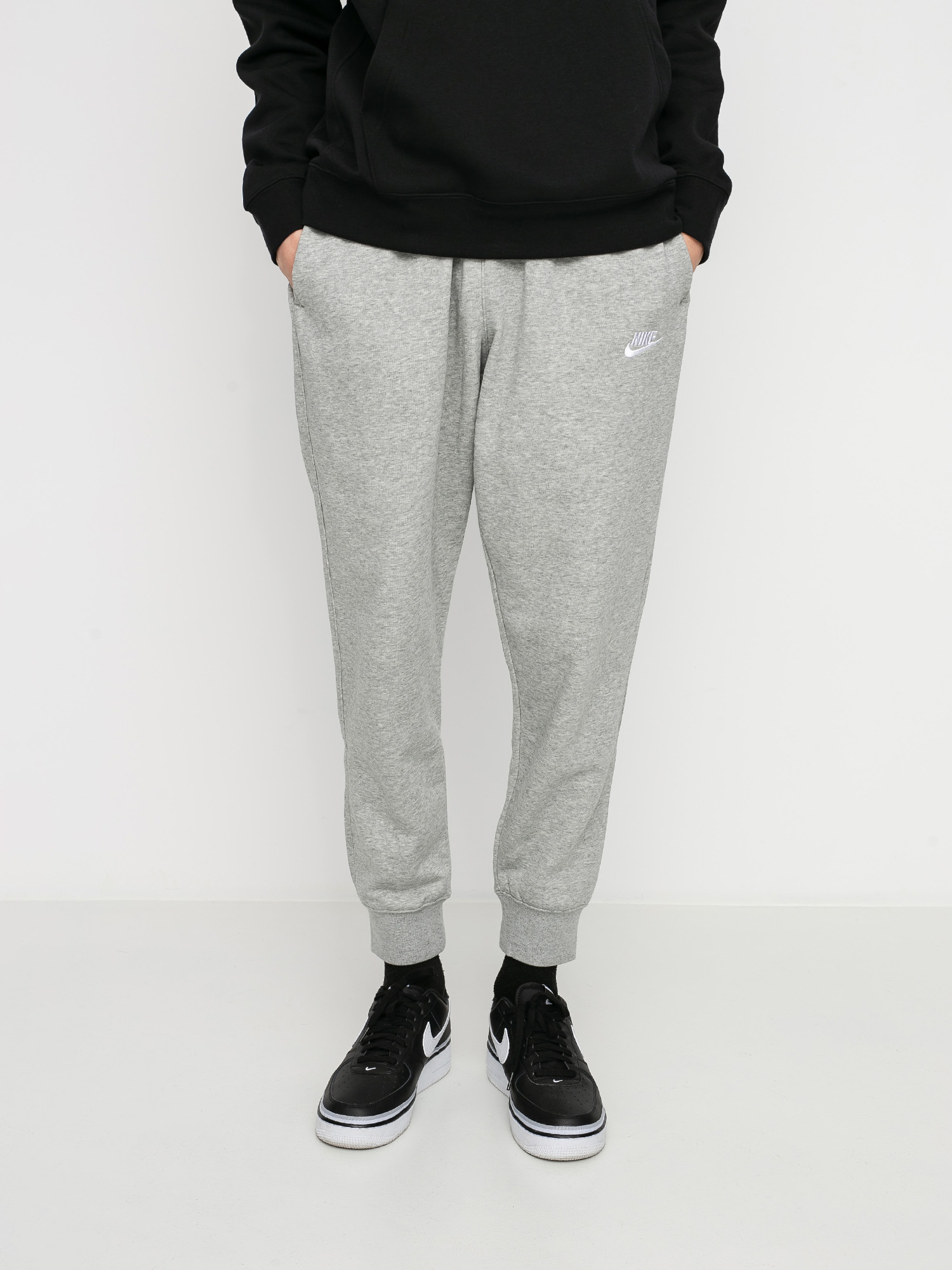 Spodnie Nike Club Jggr Ft (dk grey heather/matte silver/white)