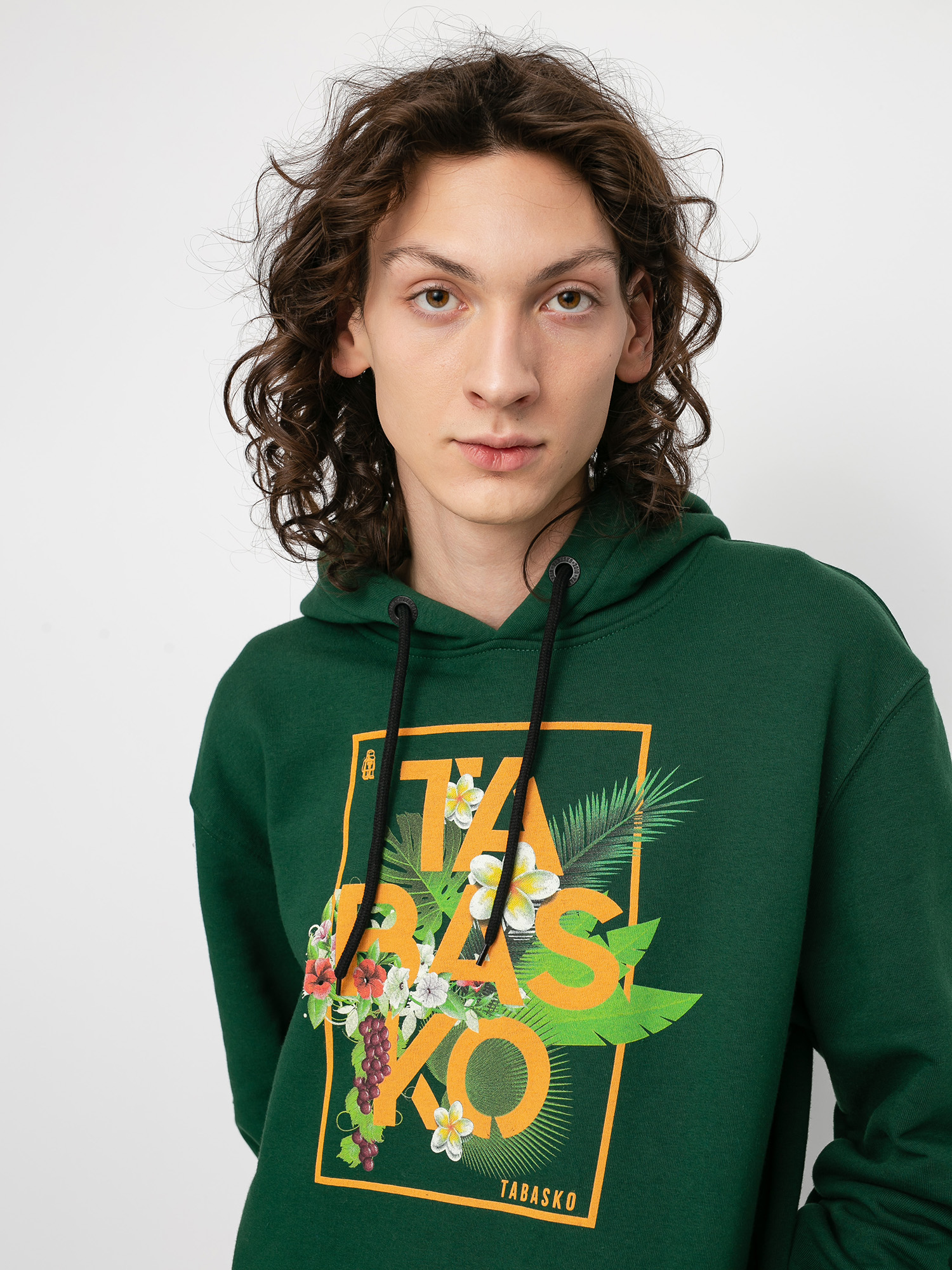Bluza z kapturem Tabasko Flowers HD (green)