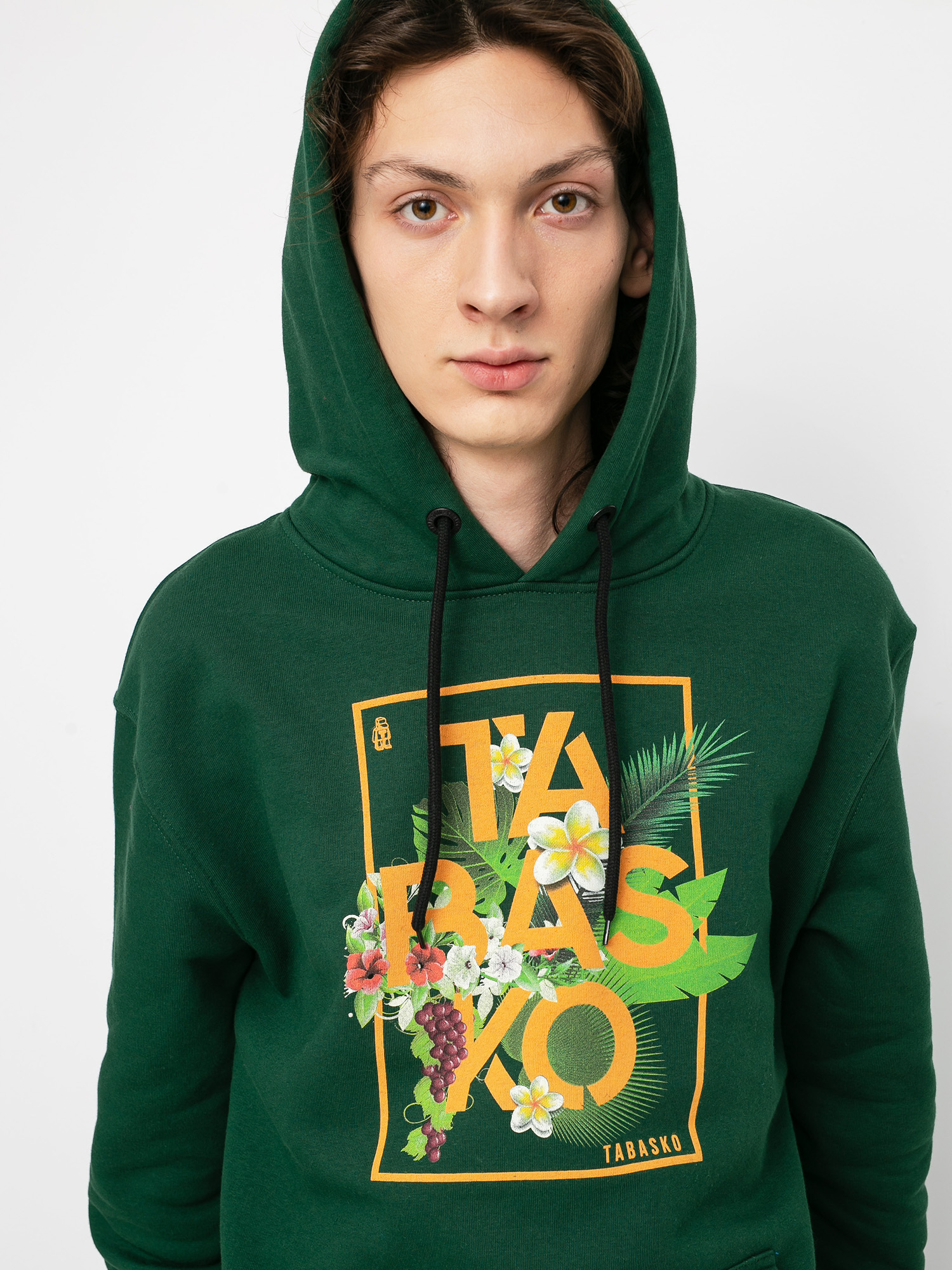 Bluza z kapturem Tabasko Flowers HD (green)