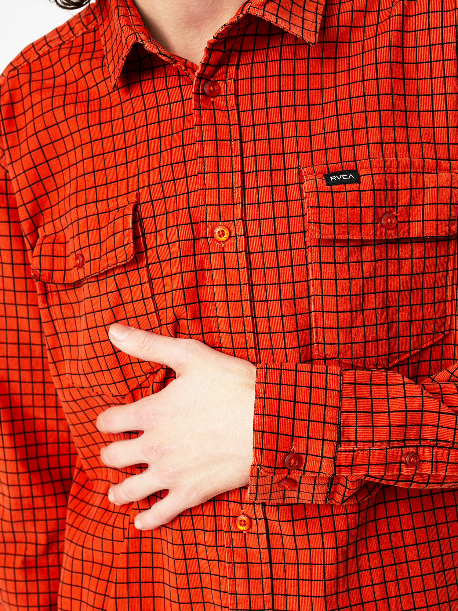 Koszula RVCA Freeman Cord Ls (rust)
