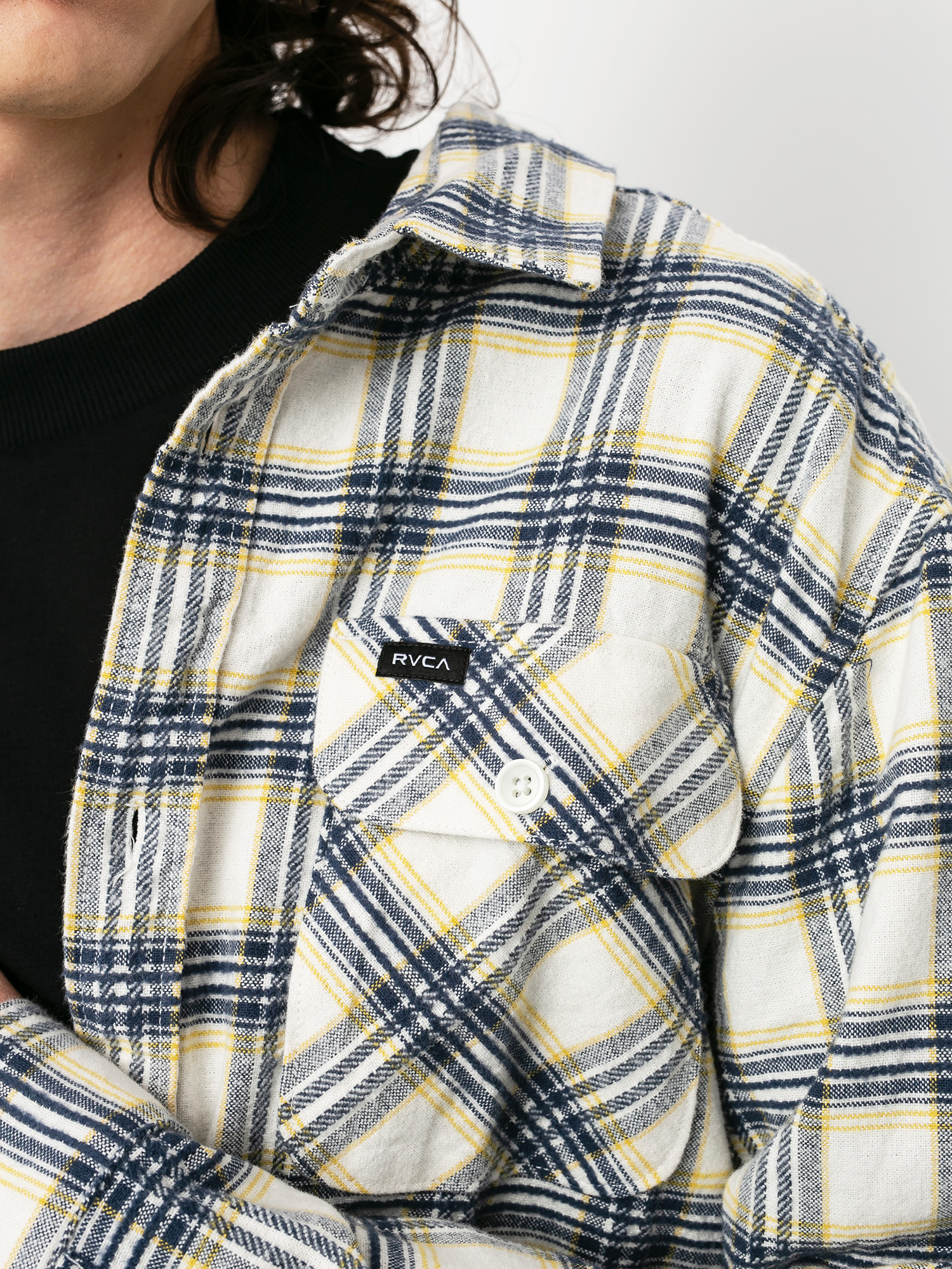 Koszula RVCA Thatll Work Flannel Ls (antique white)