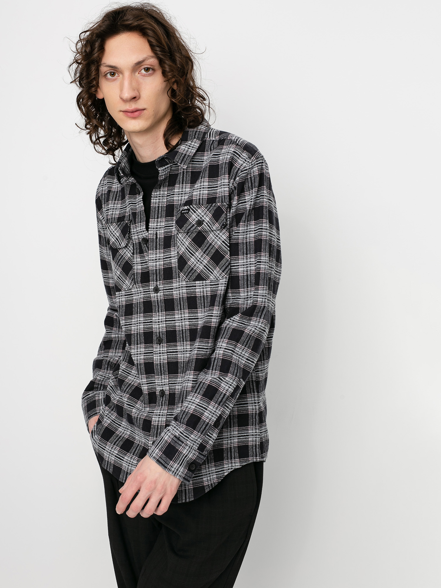 Koszula RVCA Thatll Work Flannel Ls (black)