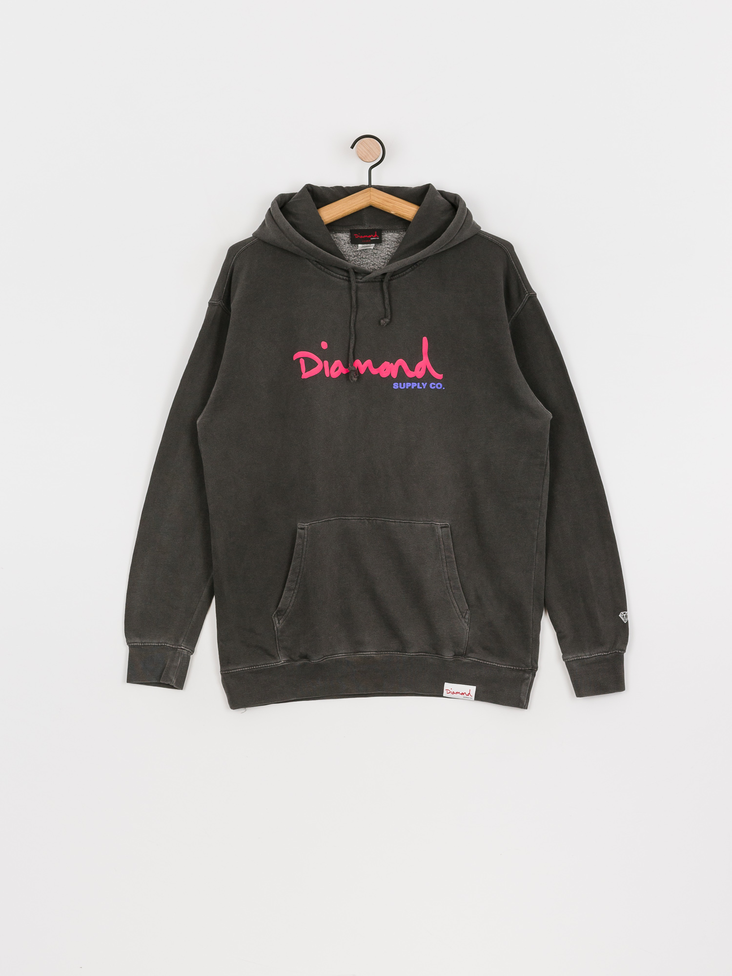 Bluza z kapturem Diamond Supply Co. Og Script Overdyed HD (black)