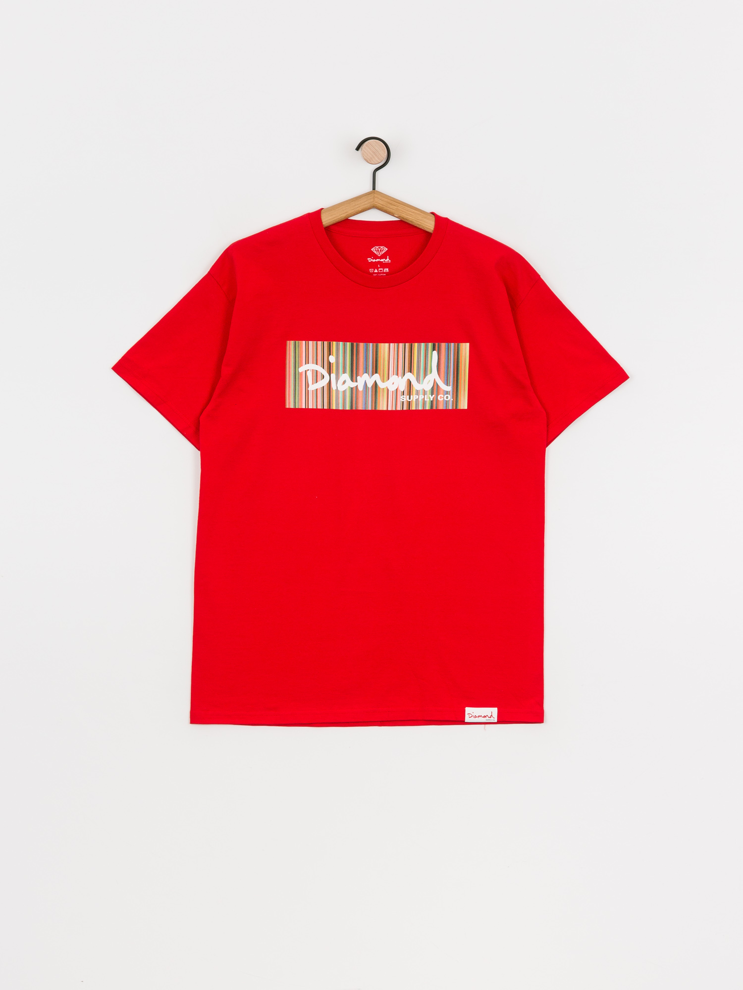 T-shirt Diamond Supply Co. Color Ply Box Logo (red)