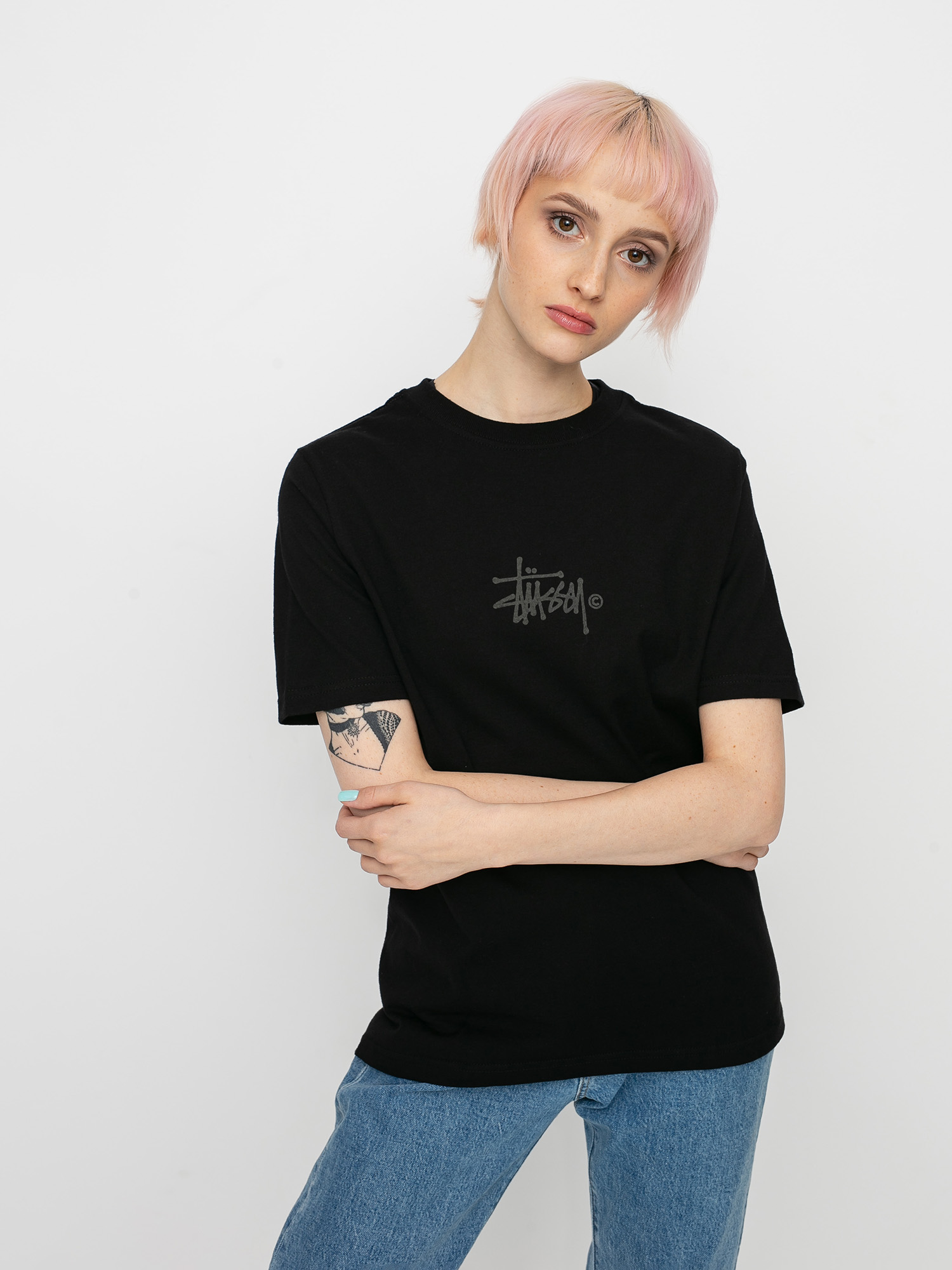 T-shirt Stussy Basic Logo Wmn (black)