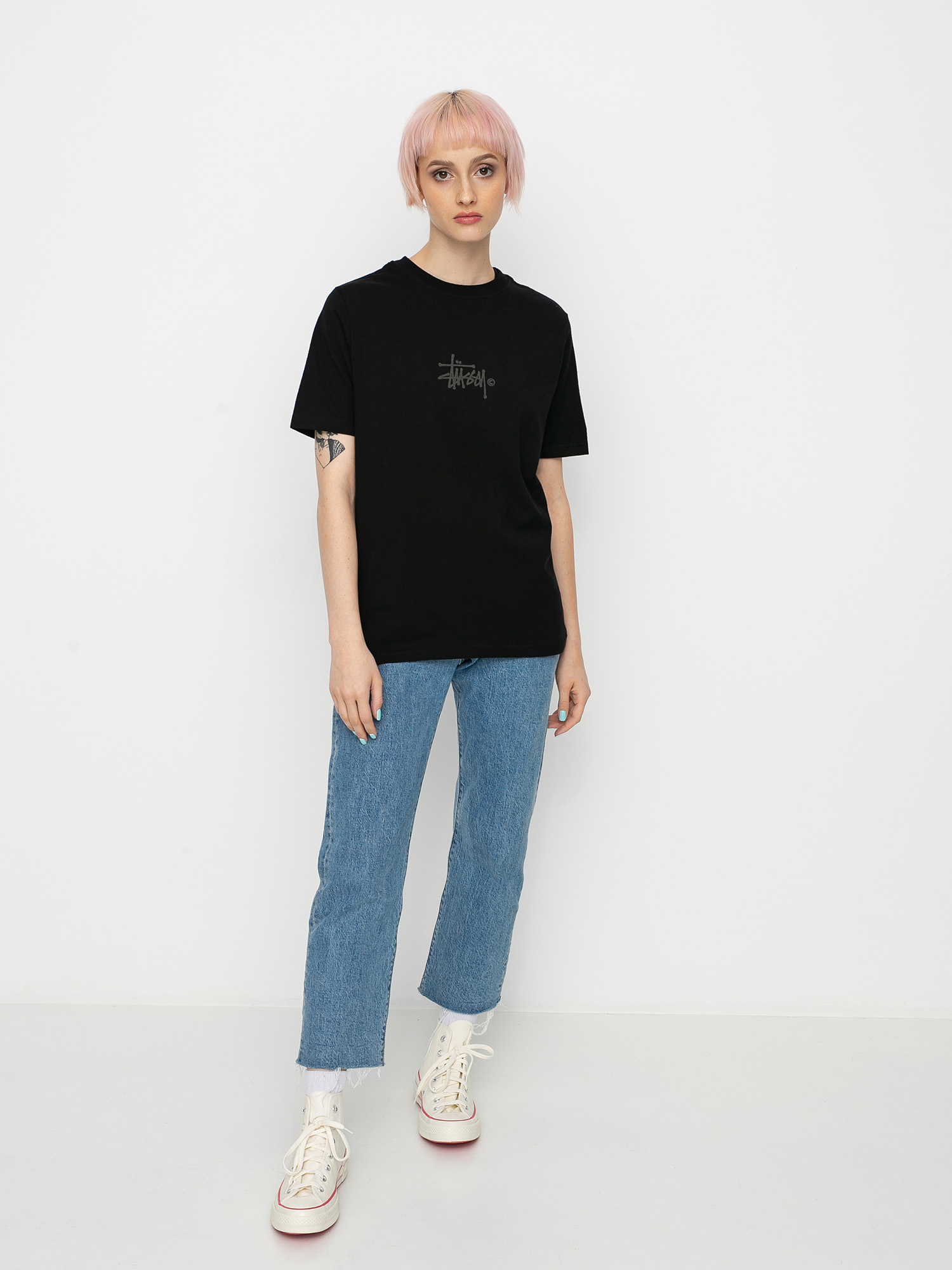 T-shirt Stussy Basic Logo Wmn (black)
