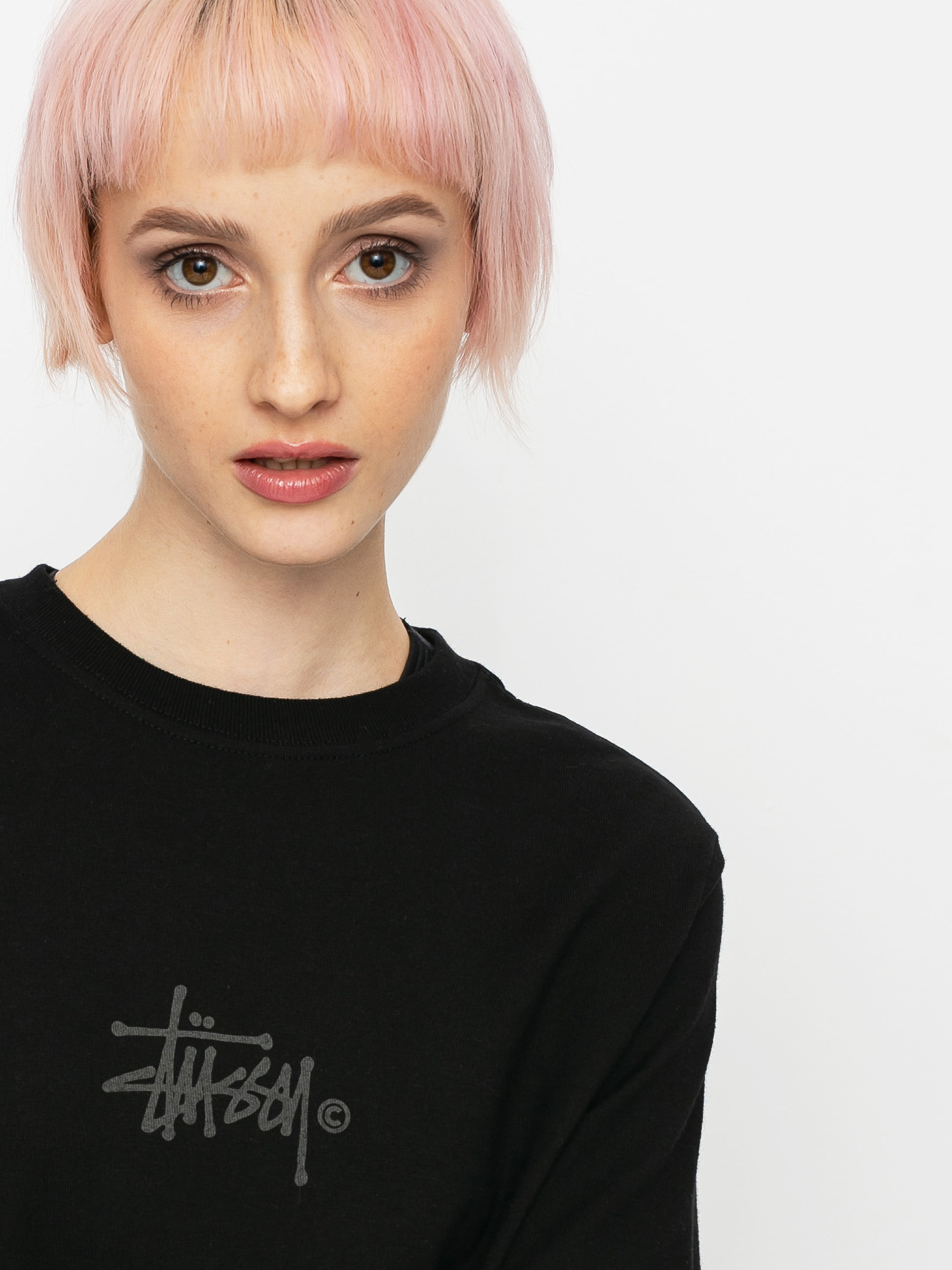 T-shirt Stussy Basic Logo Wmn (black)