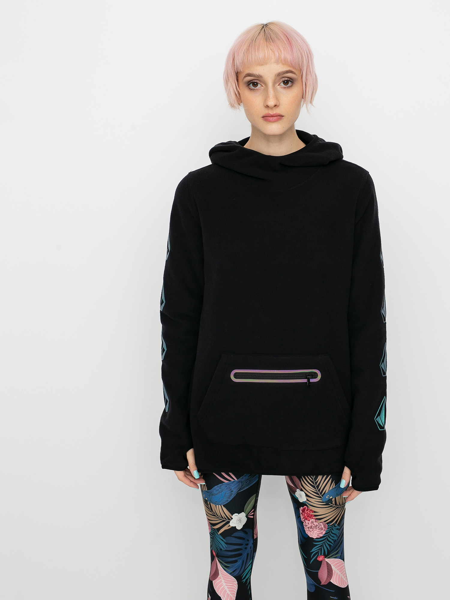 Damska Bluza aktywna Volcom Polartec Mid HD (black)
