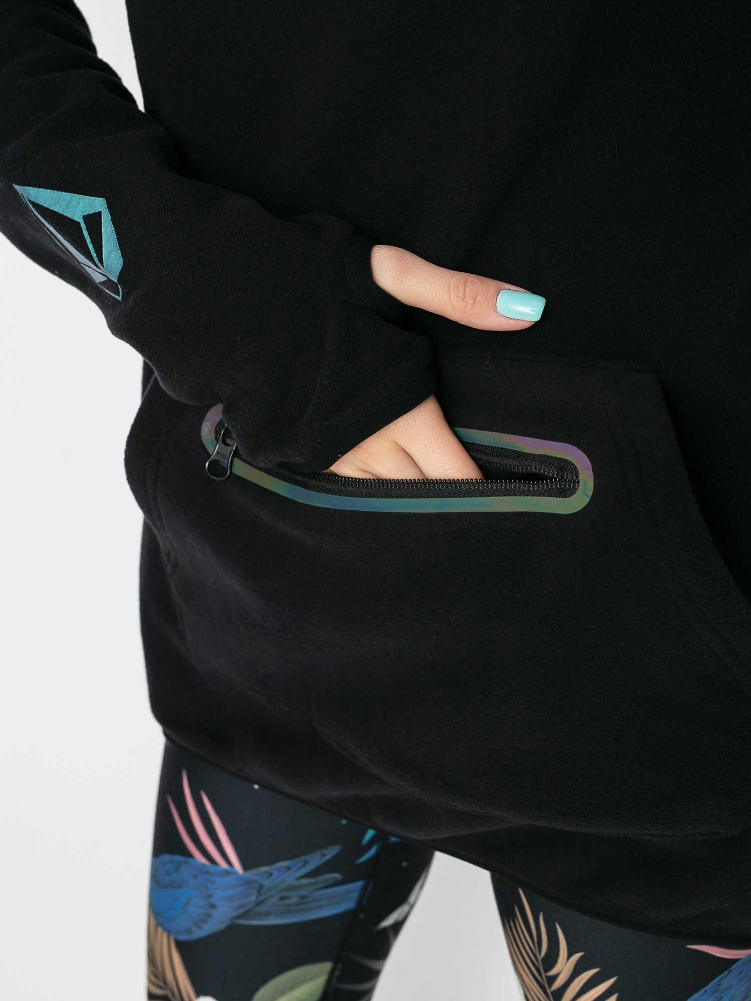 Damska Bluza aktywna Volcom Polartec Mid HD (black)