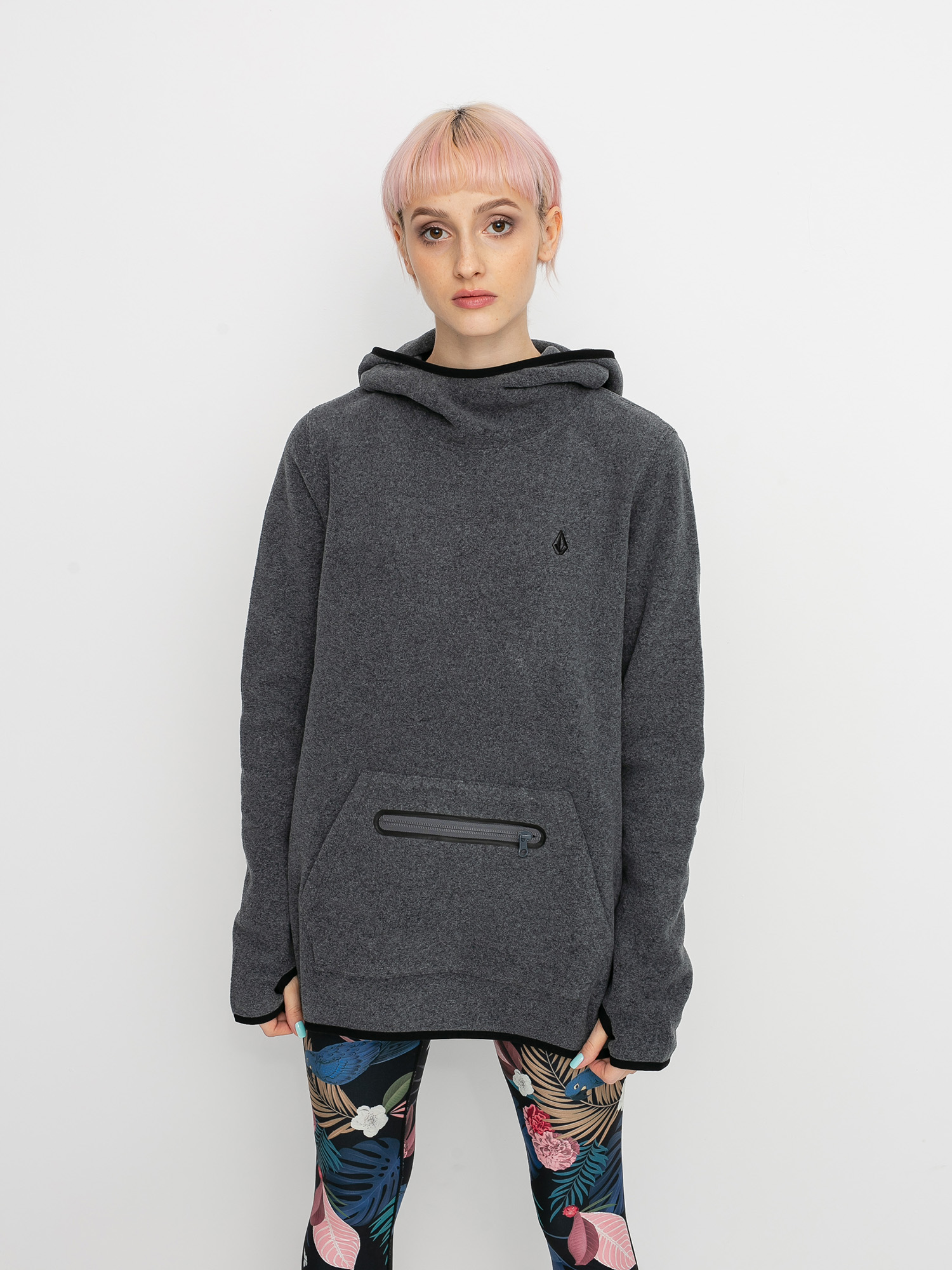 Damska Bluza aktywna Volcom Polartec Mid HD (heather grey)