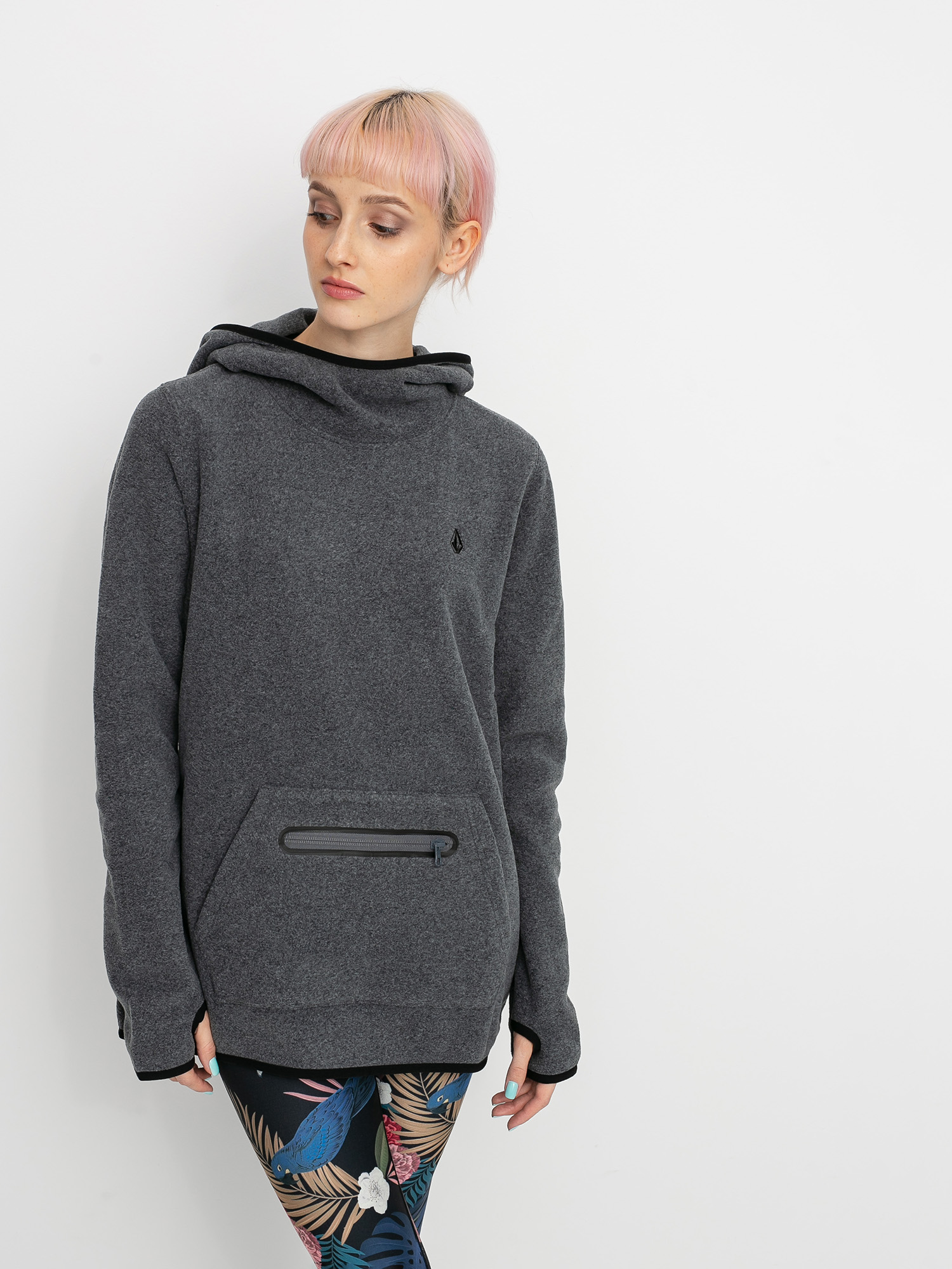 Damska Bluza aktywna Volcom Polartec Mid HD (heather grey)
