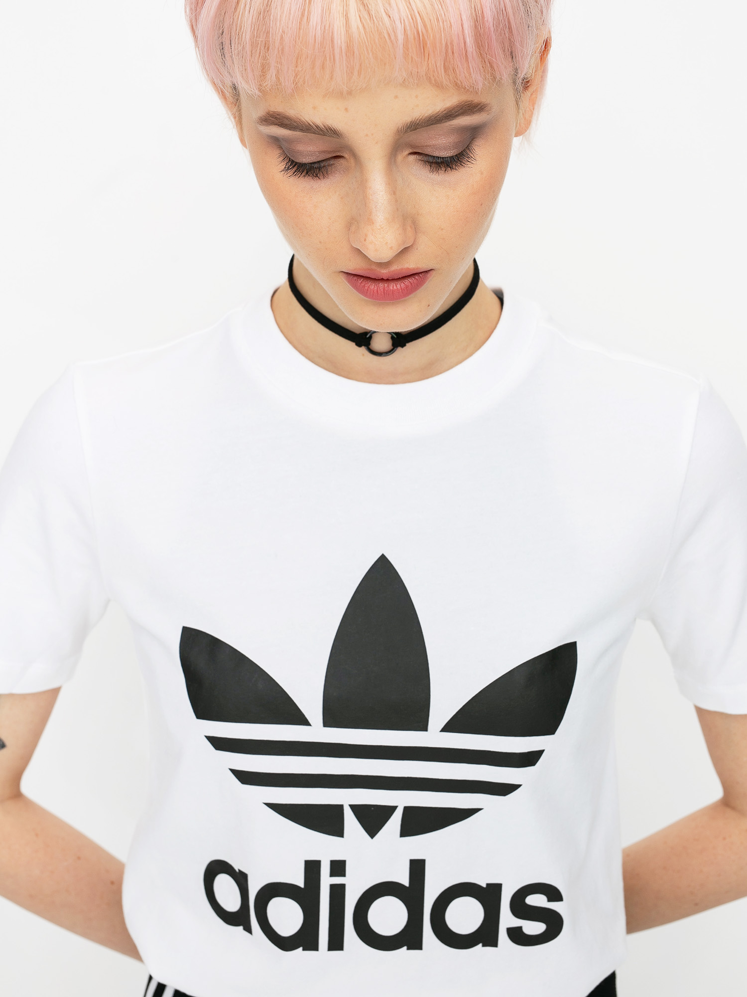 T-shirt adidas Originals Trefoil Wmn (white/black)