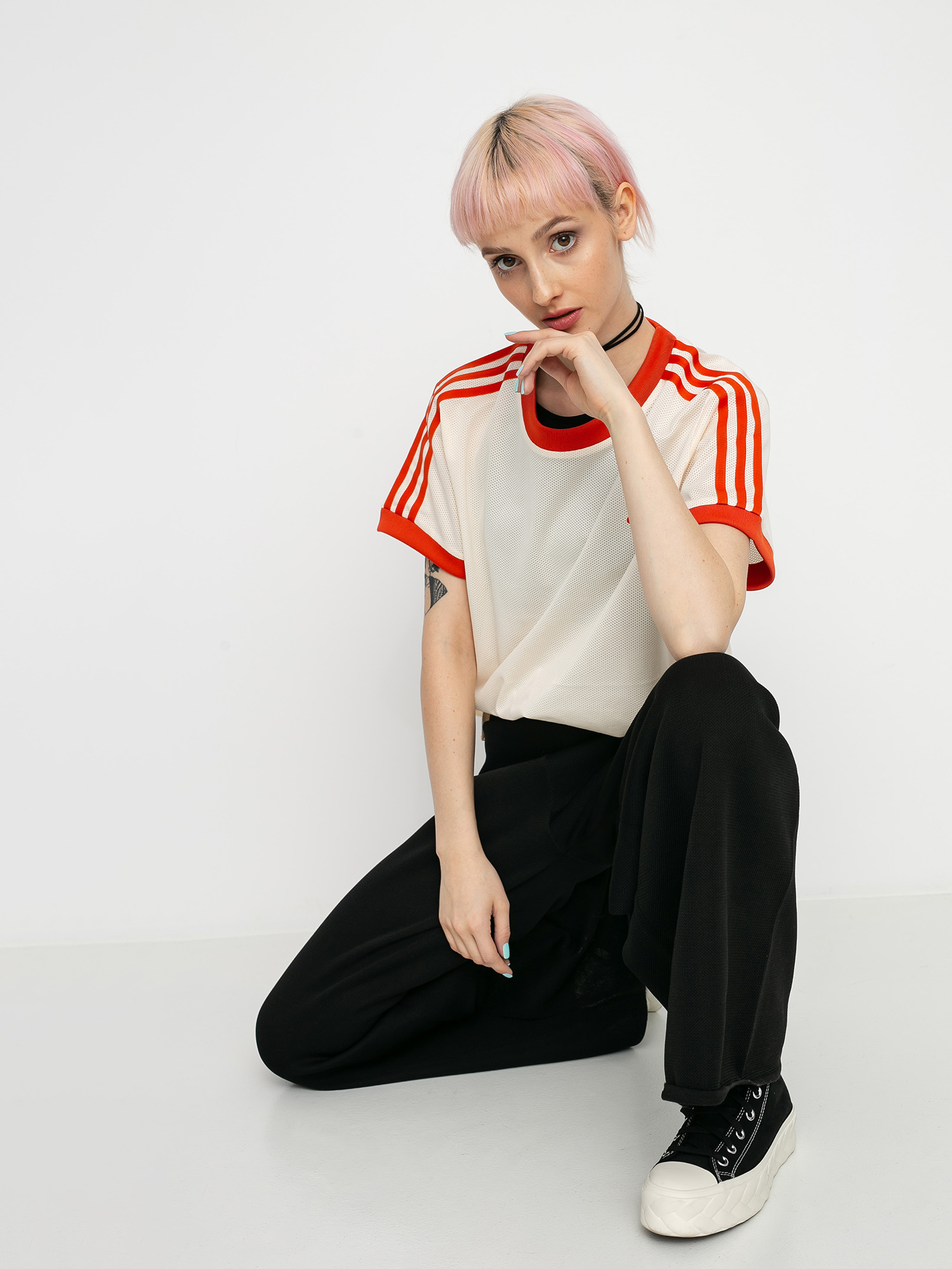T-shirt adidas Originals 3 Stripes Wmn (ecrtin)