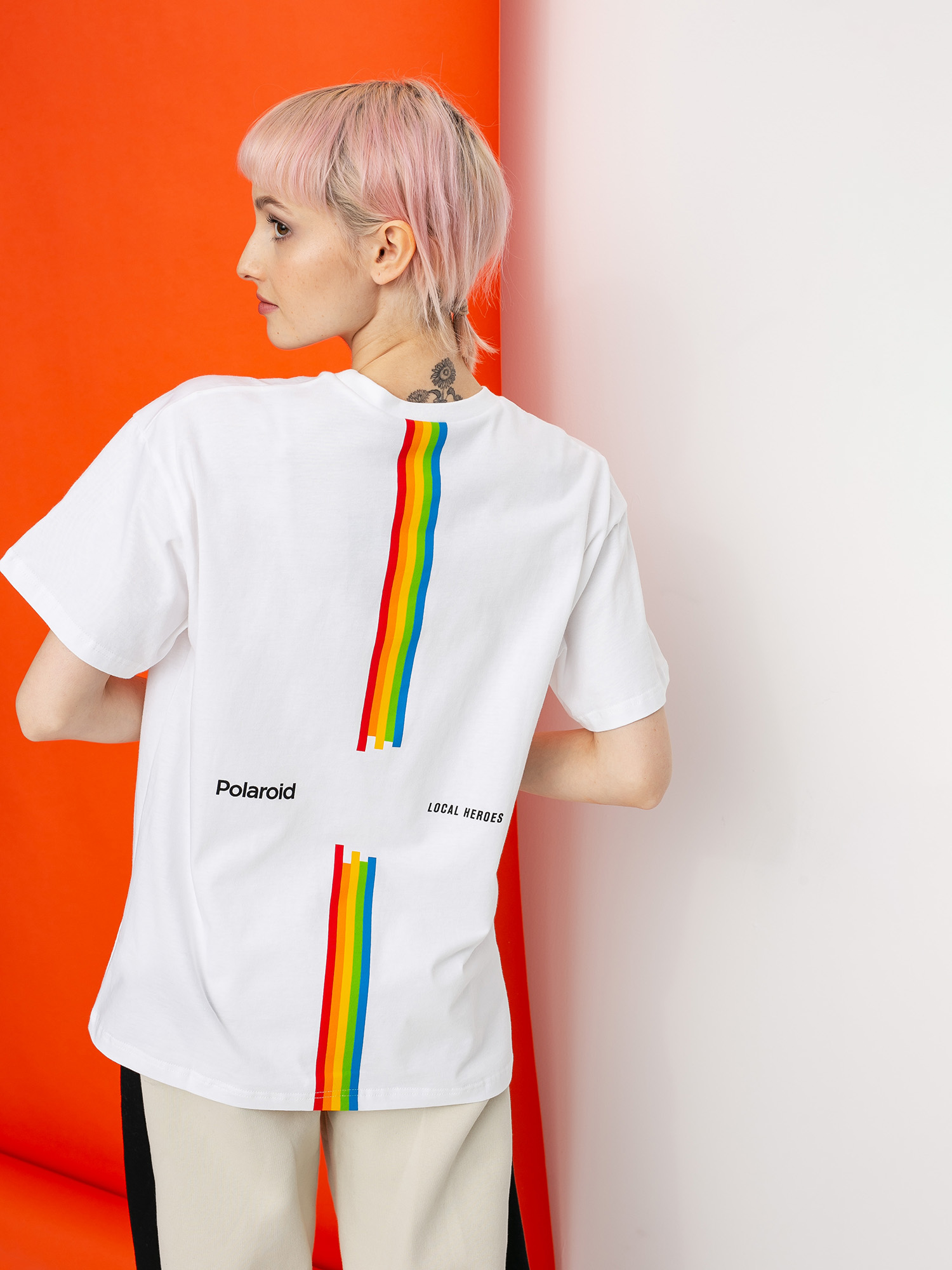T-shirt Local Heroes X Polaroid Ribbon Wmn (white)