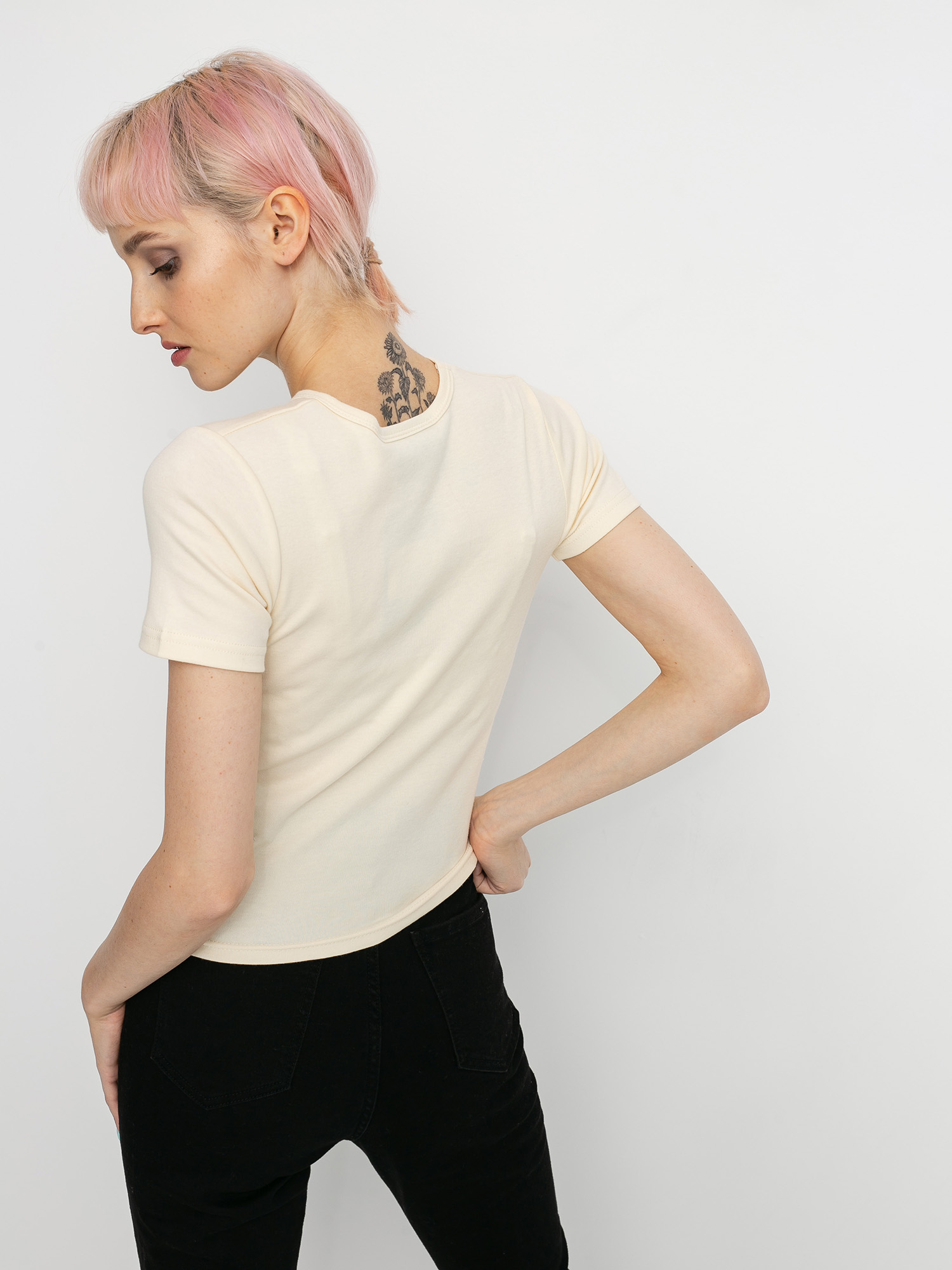 T-shirt Local Heroes X Polaroid Ribbon Heart Slim Wmn (cream)