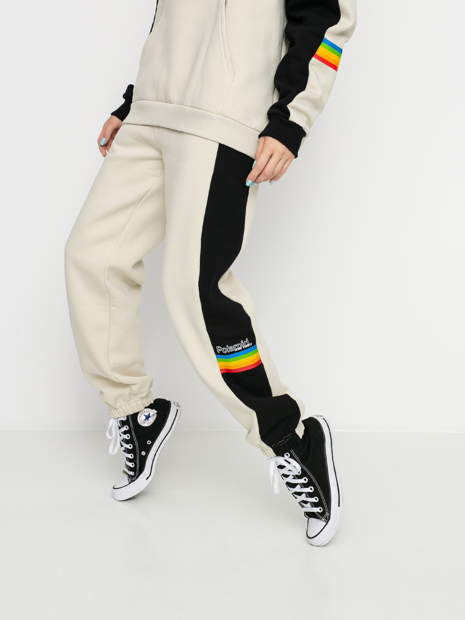 Spodnie Local Heroes X Polaroid Vhs Wmn (beige/black)