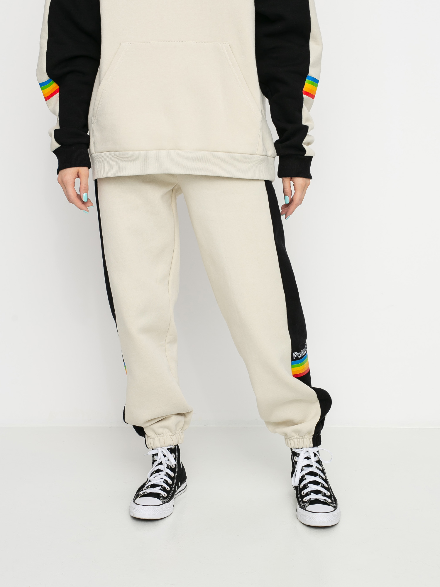 Spodnie Local Heroes X Polaroid Vhs Wmn (beige/black)