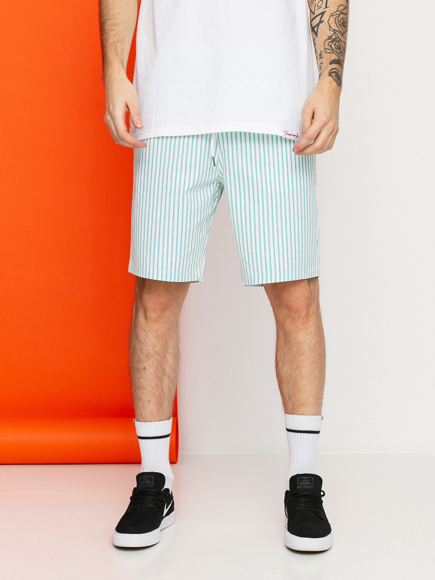 Къси панталони Diamond Supply Co. Crosby Twill (white/diamond blue)