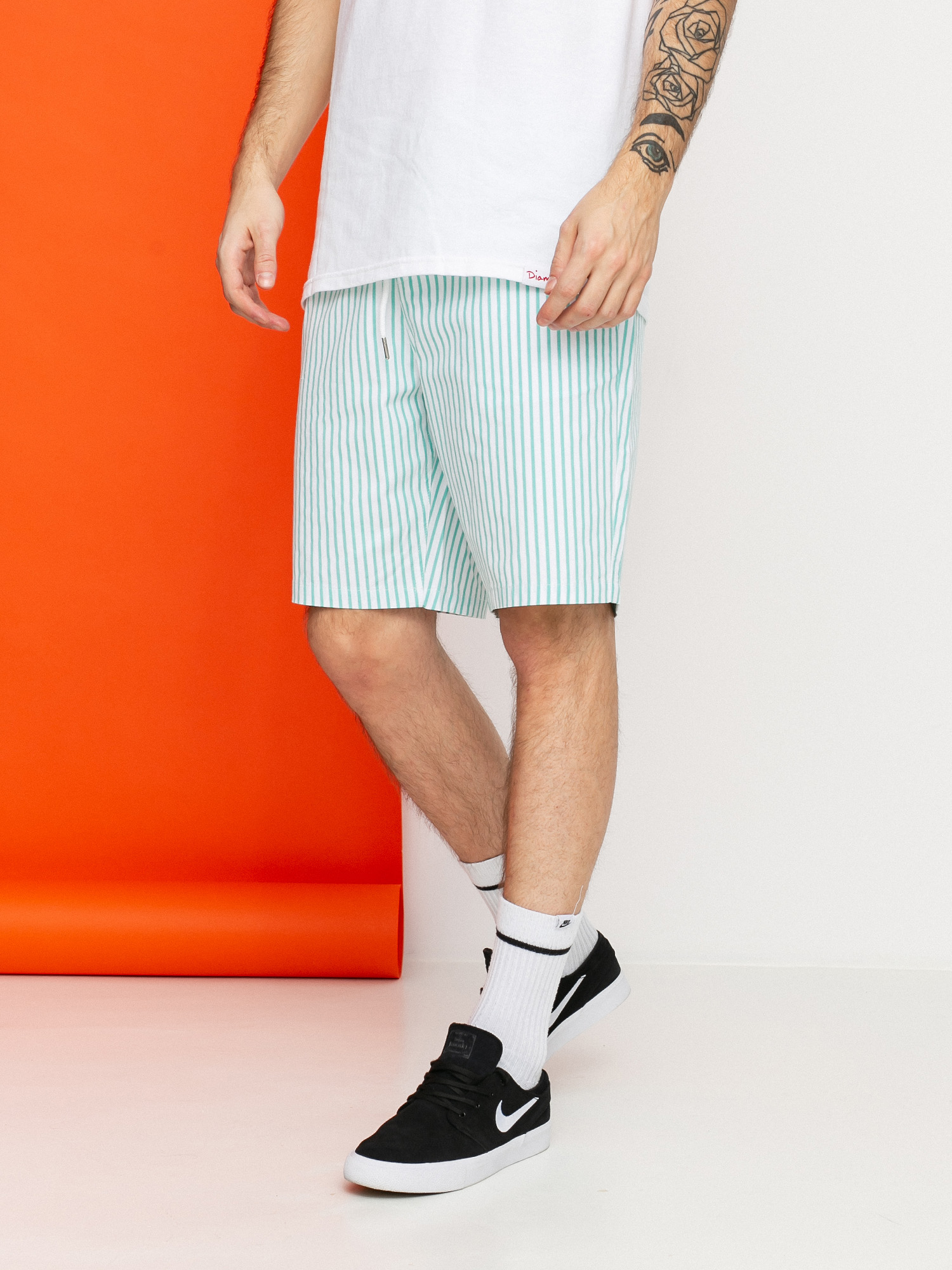 Szorty Diamond Supply Co. Crosby Twill (white/diamond blue)