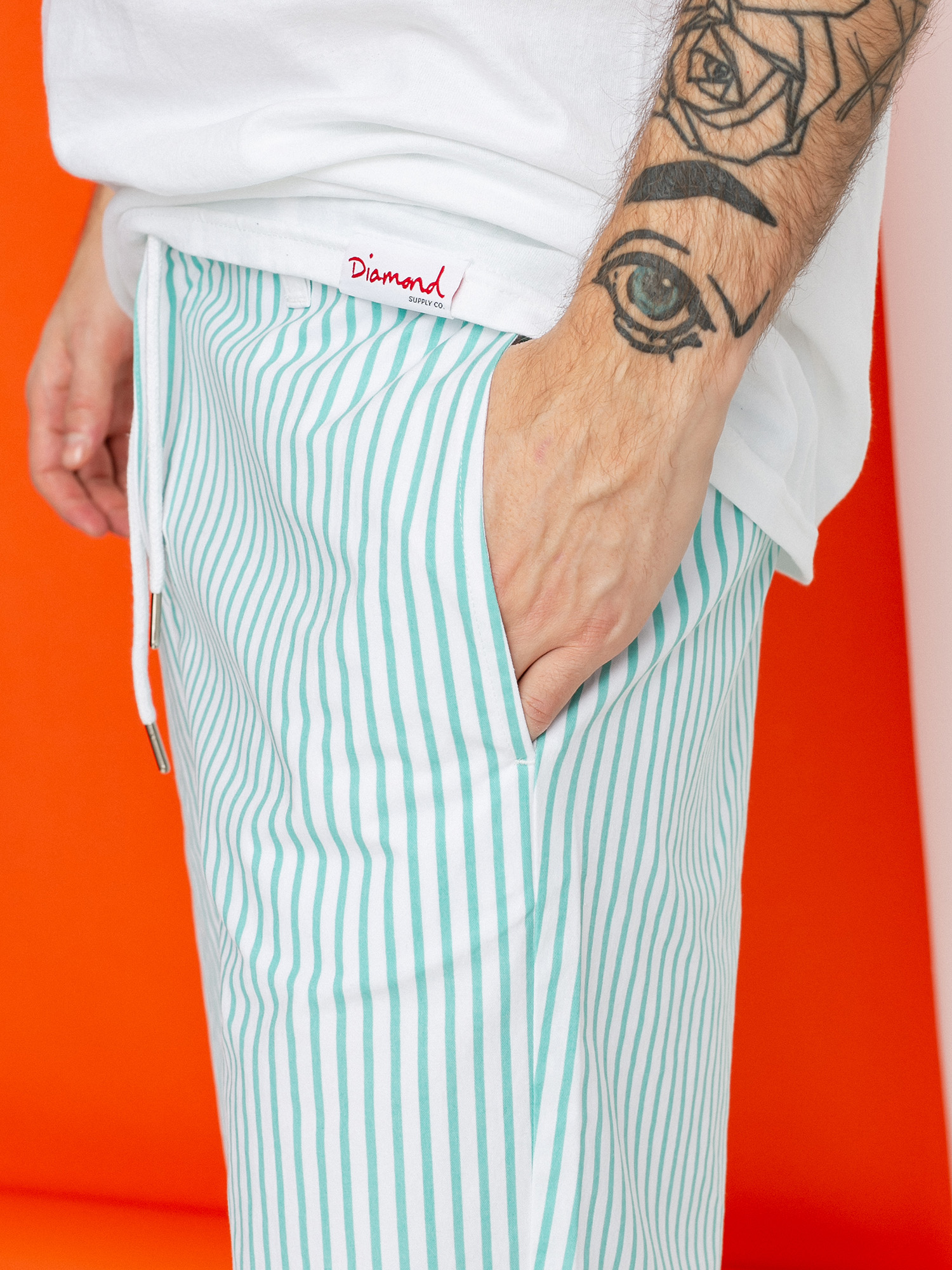 Szorty Diamond Supply Co. Crosby Twill (white/diamond blue)