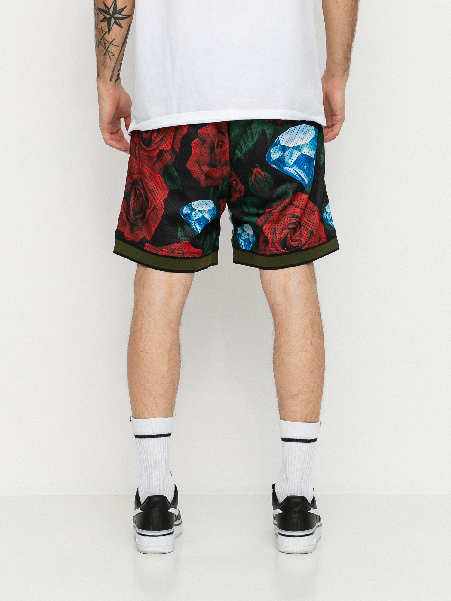 Szorty Diamond Supply Co. Diamond Rose Mesh (black)