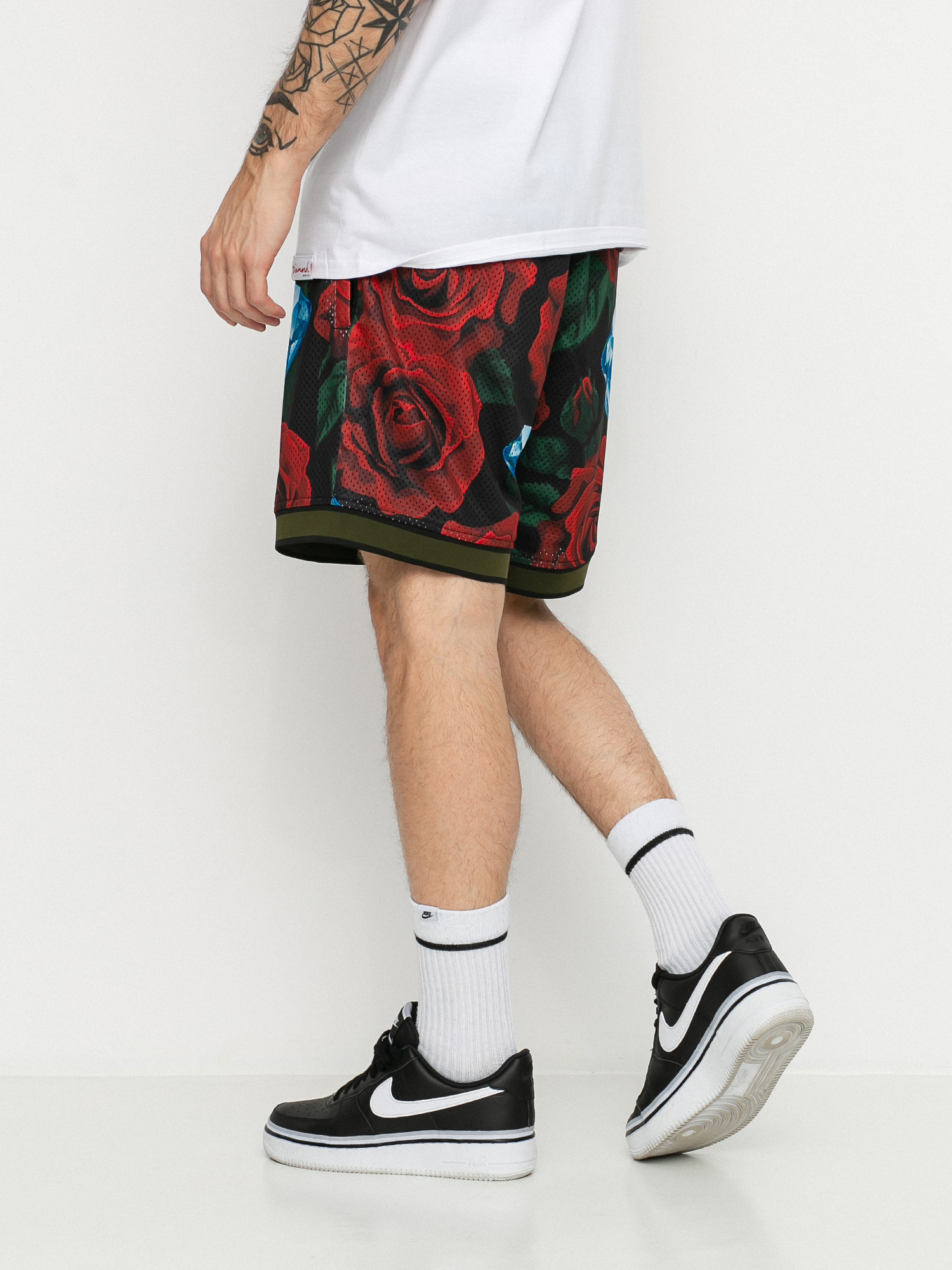 Szorty Diamond Supply Co. Diamond Rose Mesh (black)