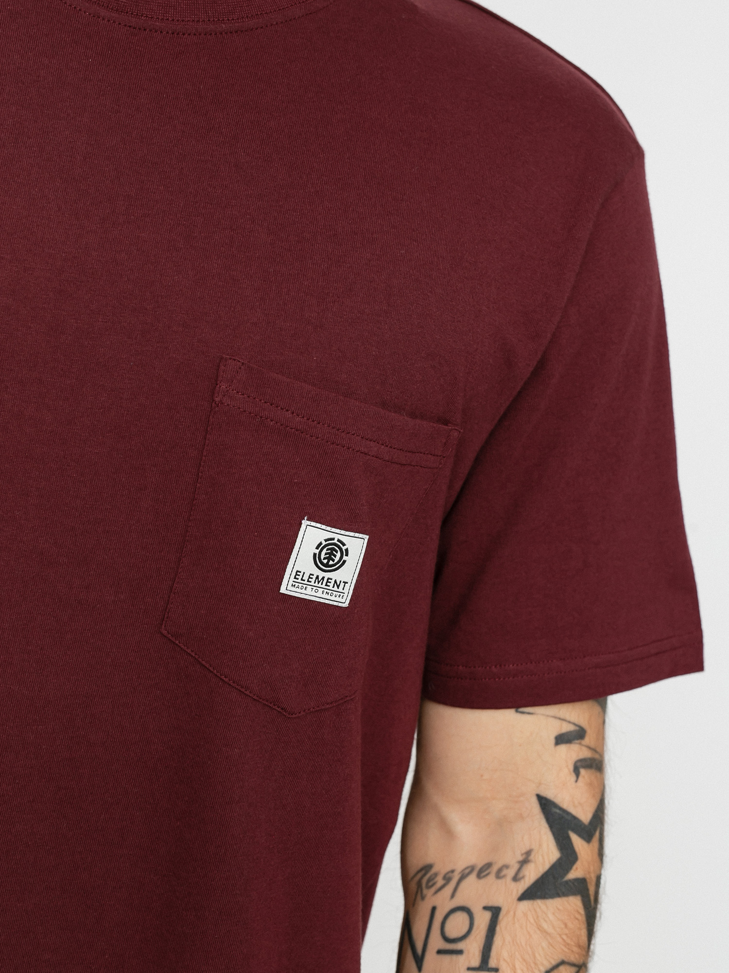 T-shirt Element Basic Pocket Label (vintage red)