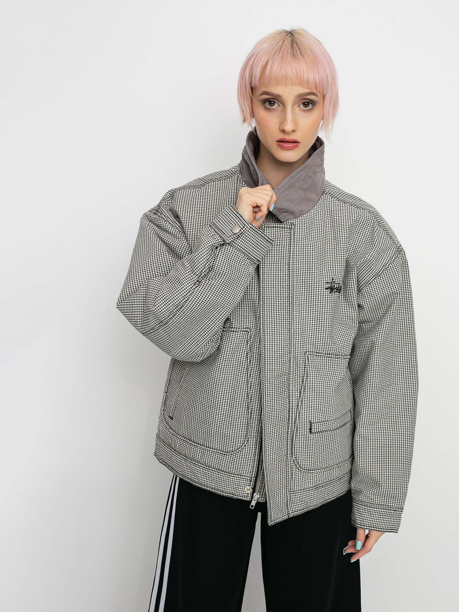 Kurtka Stussy Drizzler Plaid Bomber Wmn (multi)
