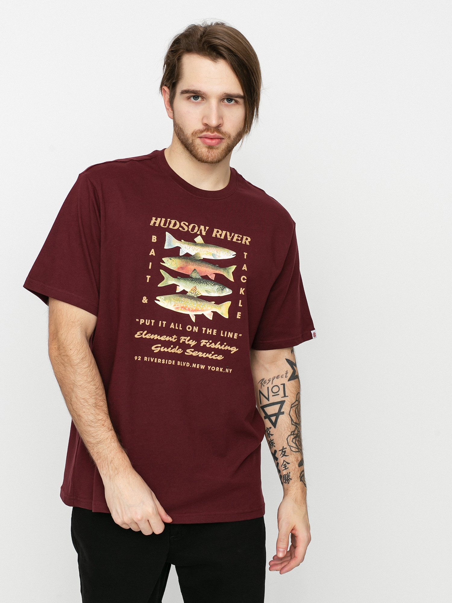 T-shirt Element Caddis (vintage red)
