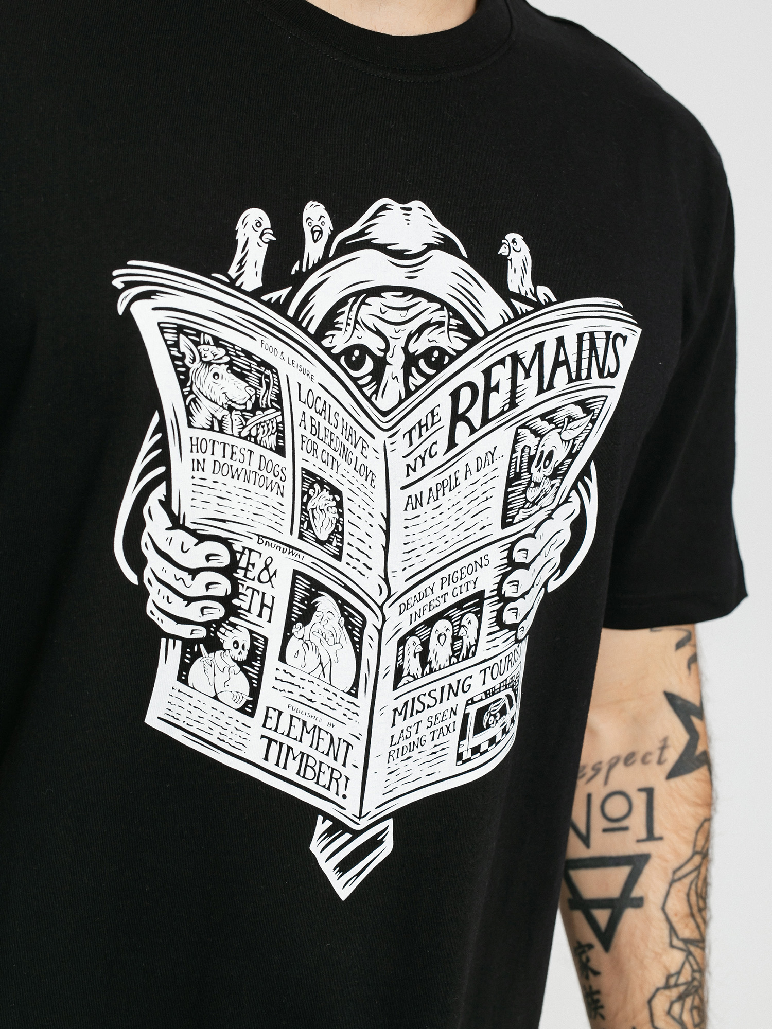 T-shirt Element News Man (flint black)