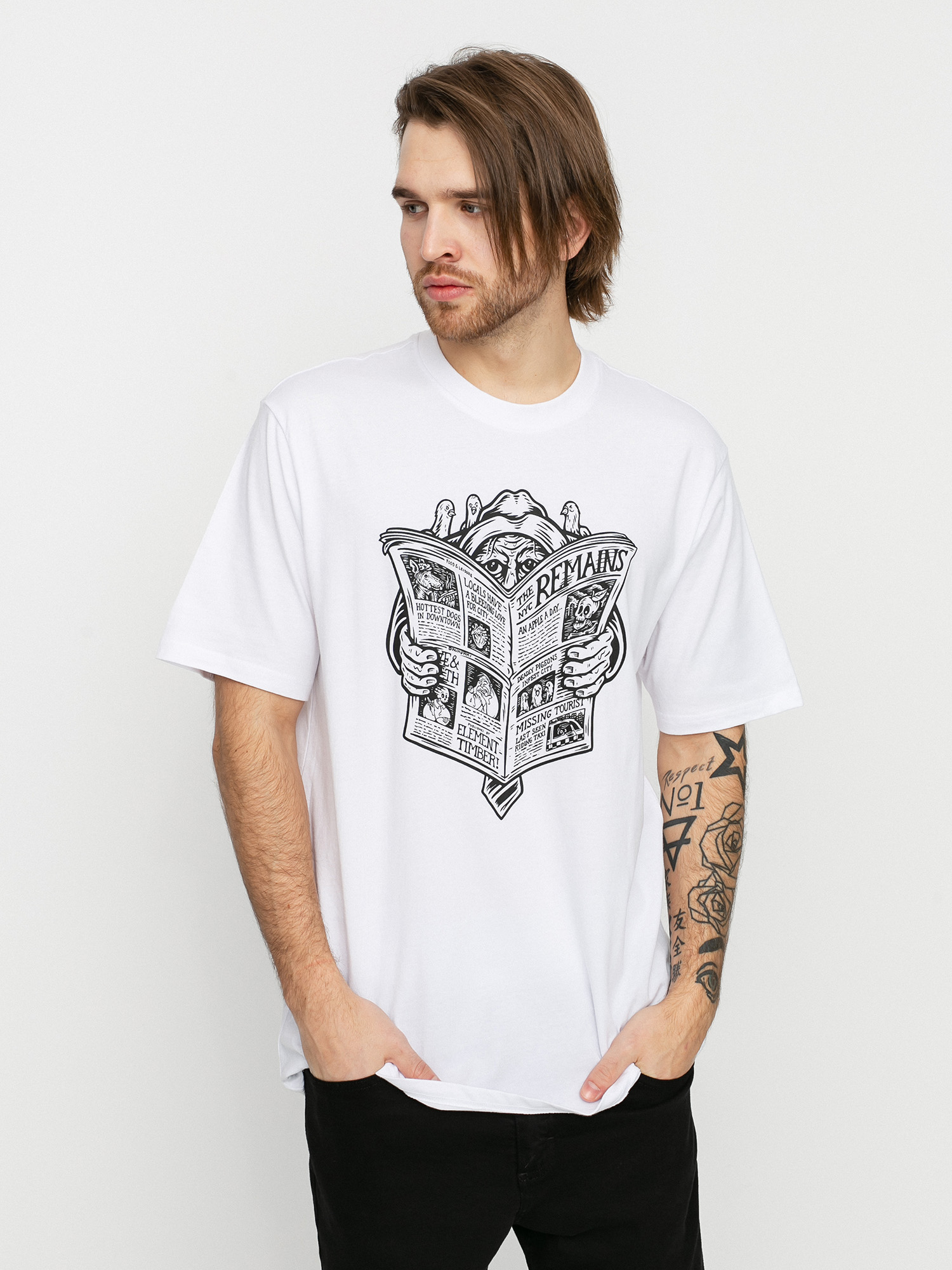 T-shirt Element News Man (optic white)