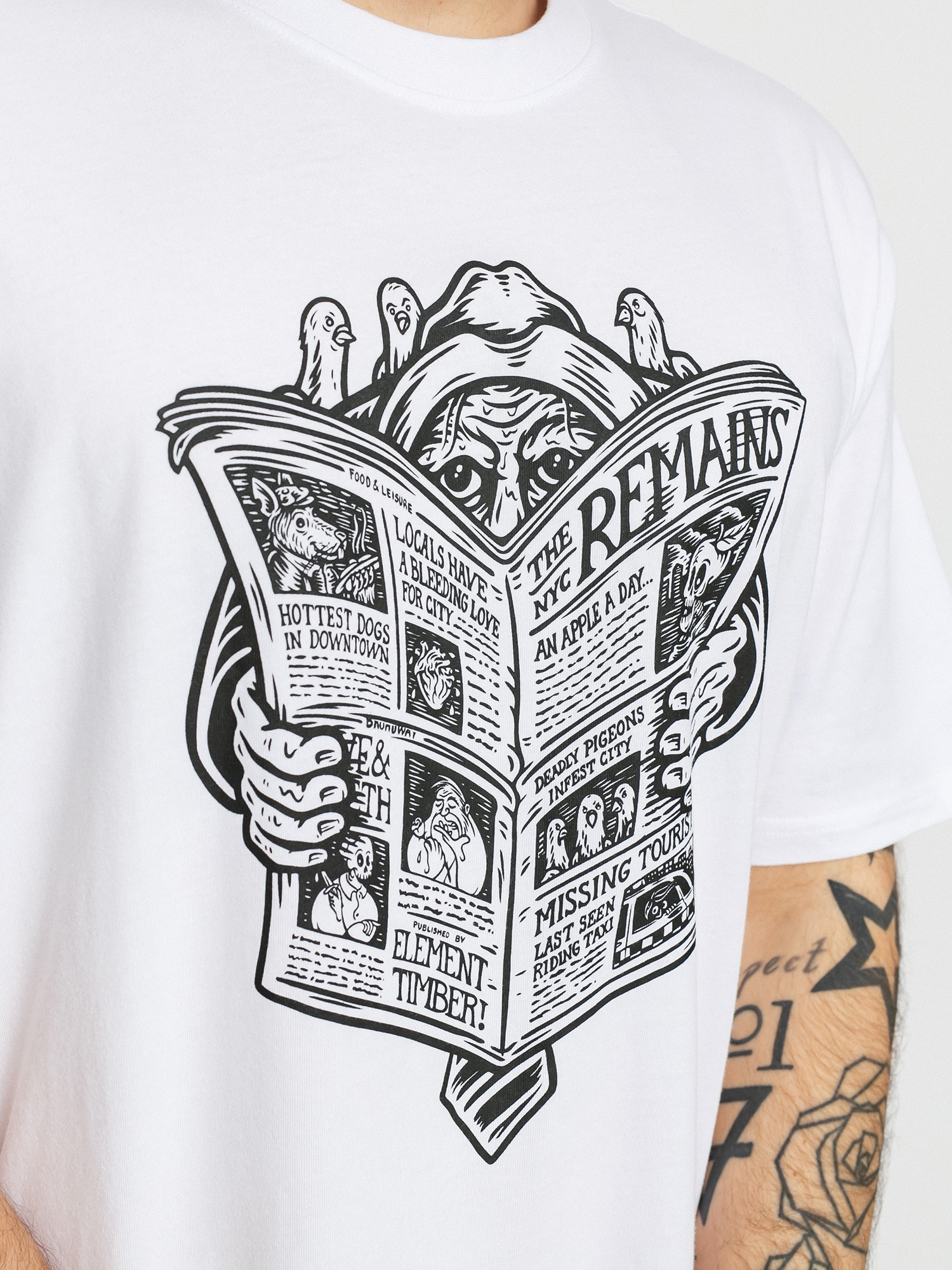 T-shirt Element News Man (optic white)