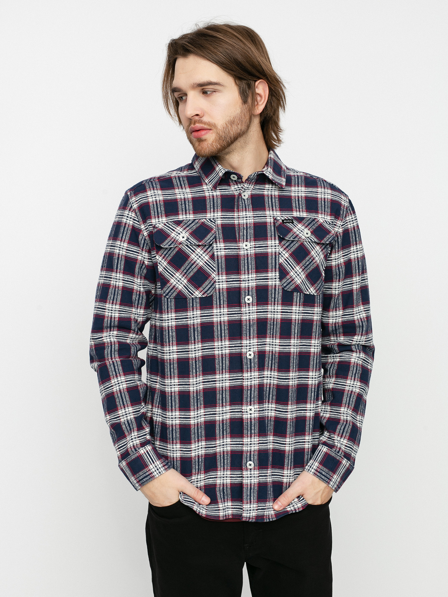 Koszula RVCA Thatll Work Flannel Ls (moody blue)