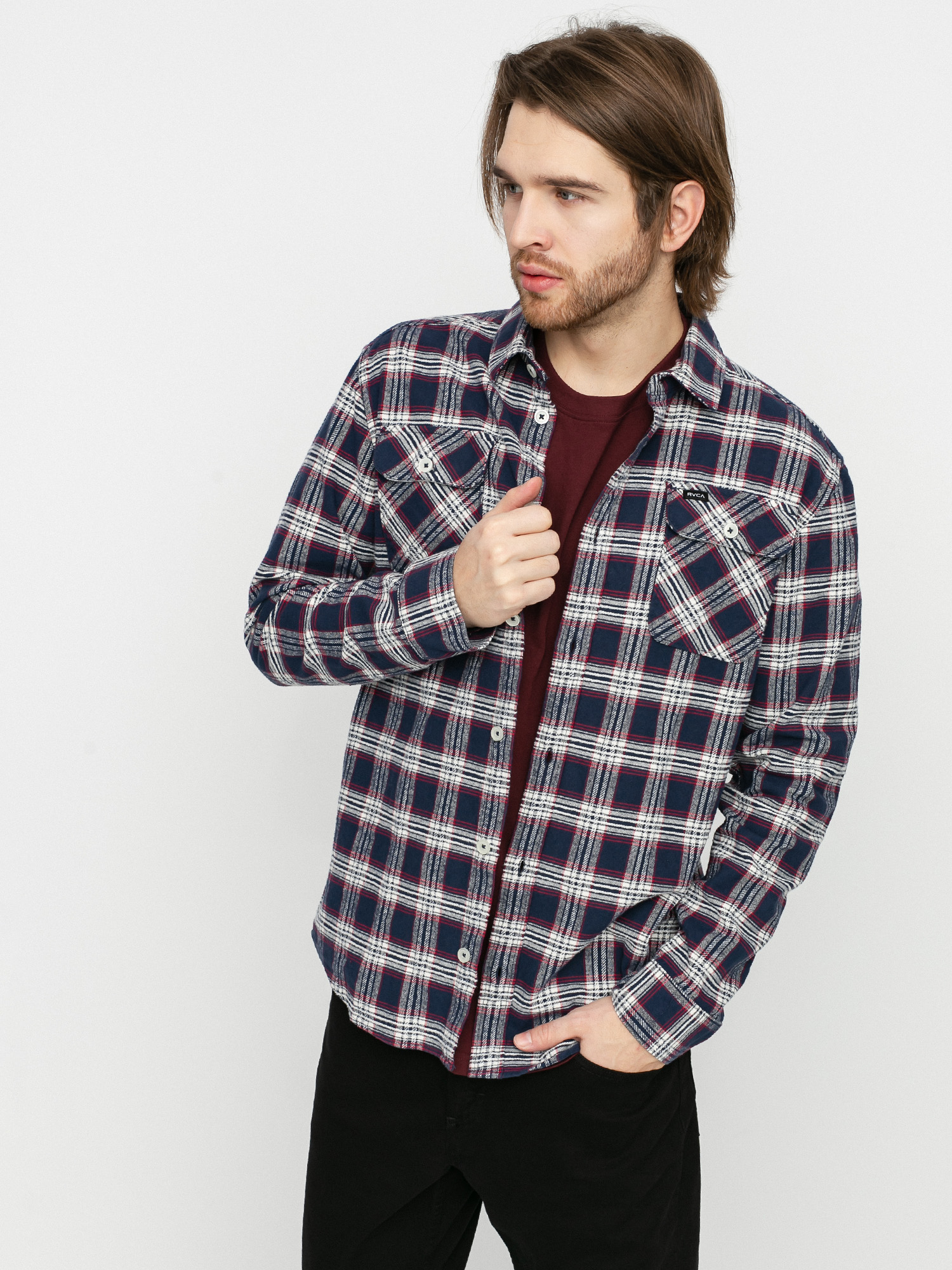Koszula RVCA Thatll Work Flannel Ls (moody blue)