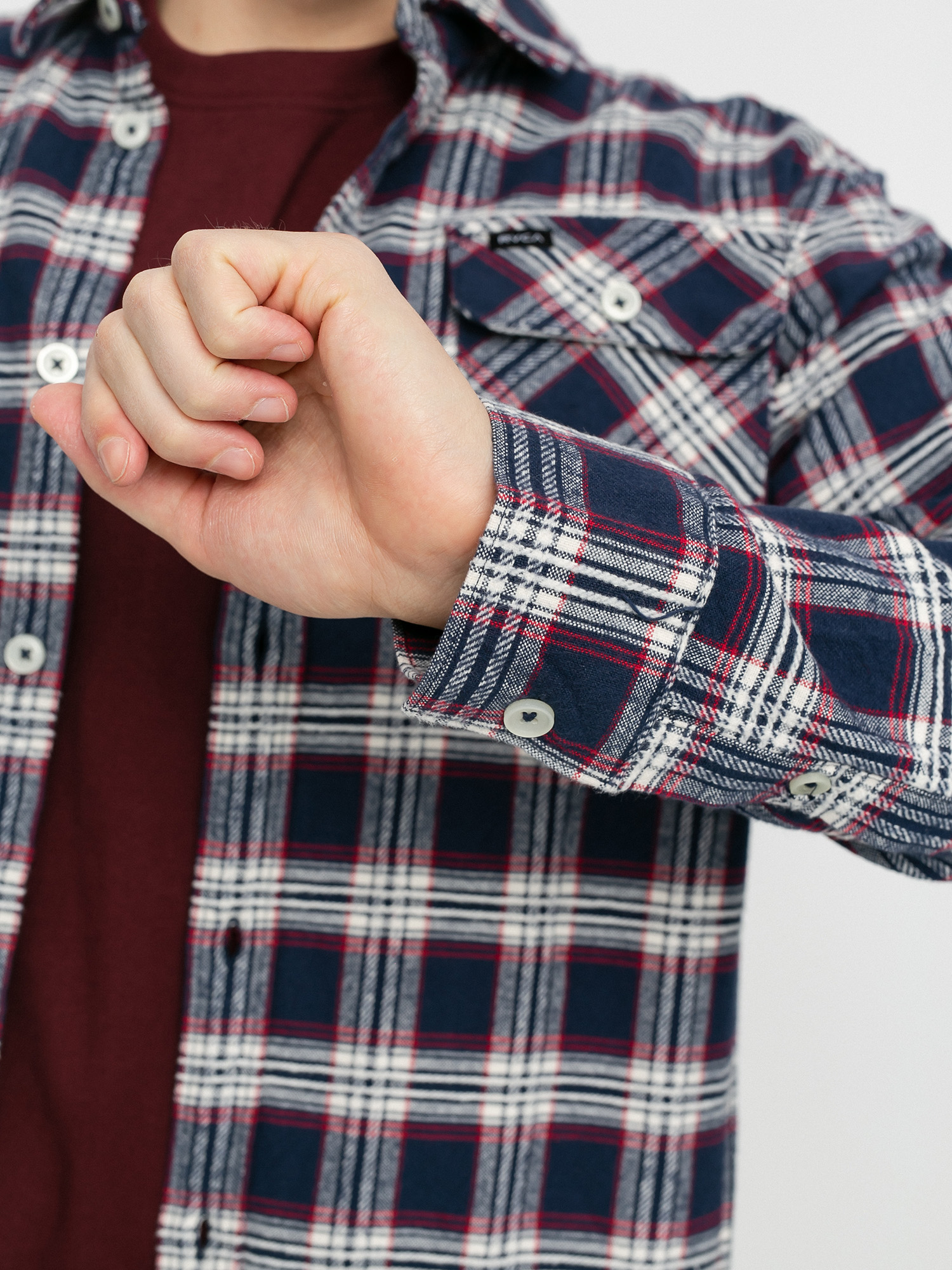 Koszula RVCA Thatll Work Flannel Ls (moody blue)
