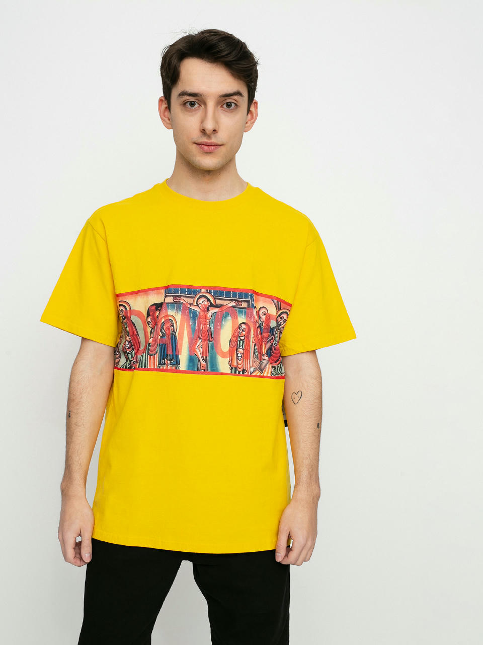 T-shirt Diamond Supply Co. Icons Panel (yellow)