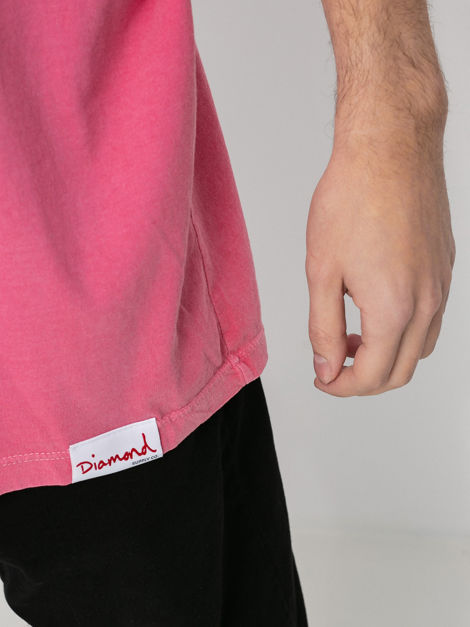 T-shirt Diamond Supply Co. Og Script Overdyed Puff Print (pink)