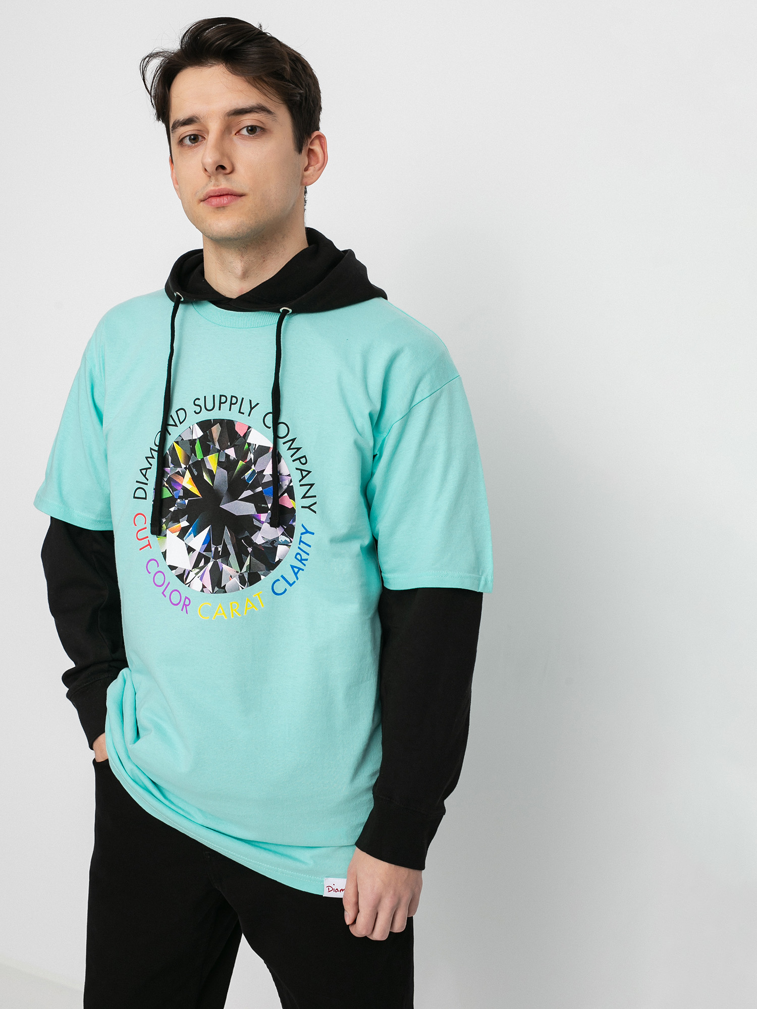 T-shirt Diamond Supply Co. Clarity (diamond blue)