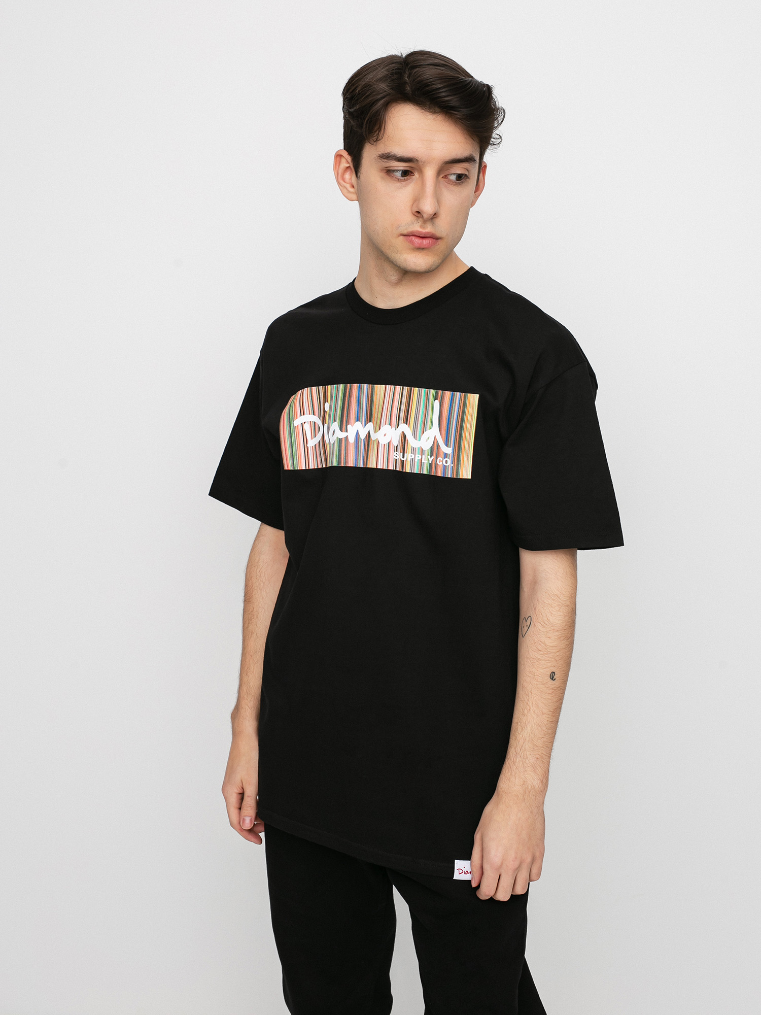 T-shirt Diamond Supply Co. Color Ply Box Logo (black)