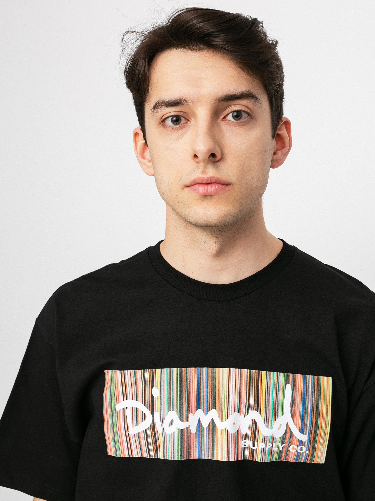 T-shirt Diamond Supply Co. Color Ply Box Logo (black)