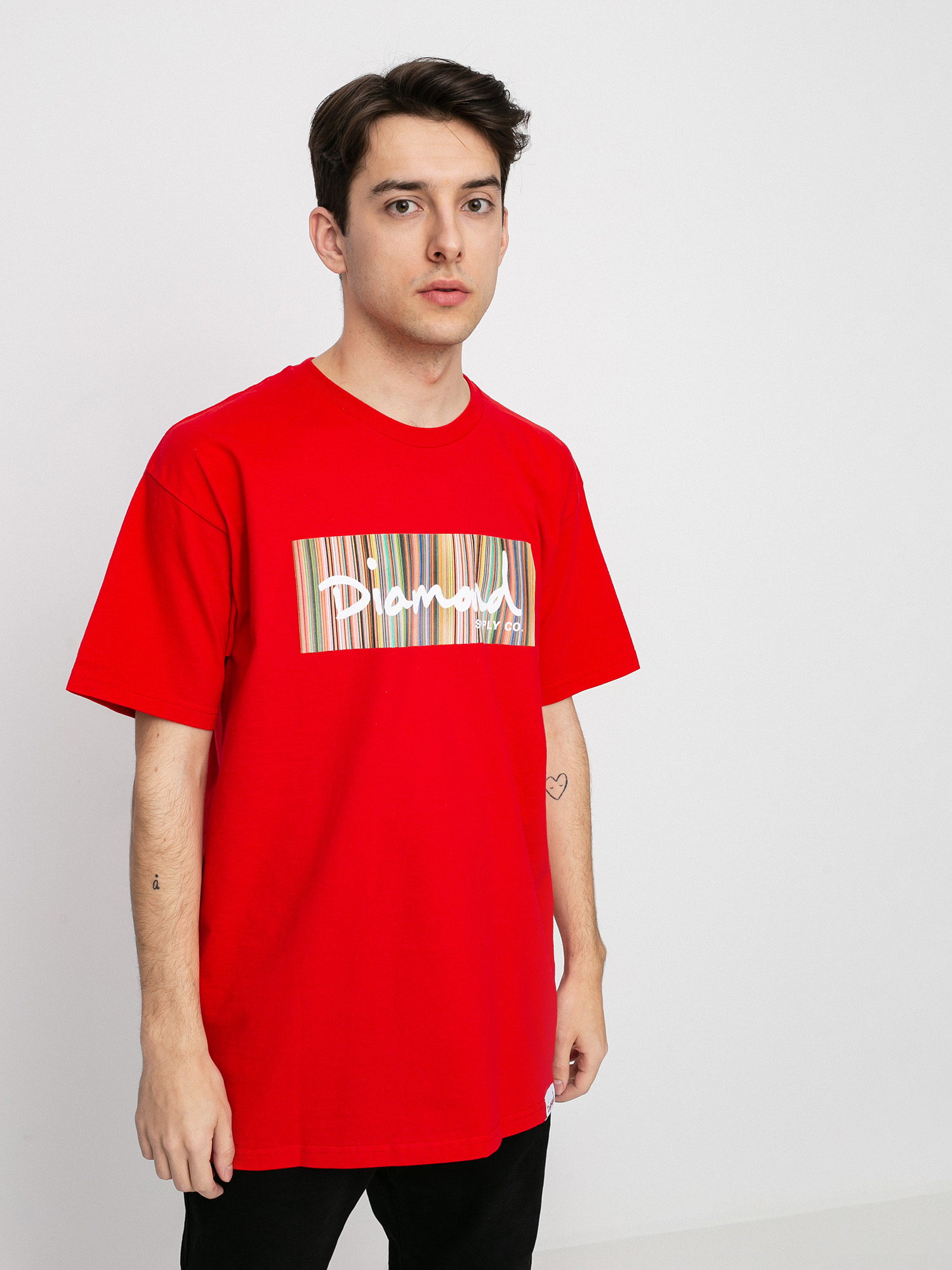 T-shirt Diamond Supply Co. Color Ply Box Logo (red)