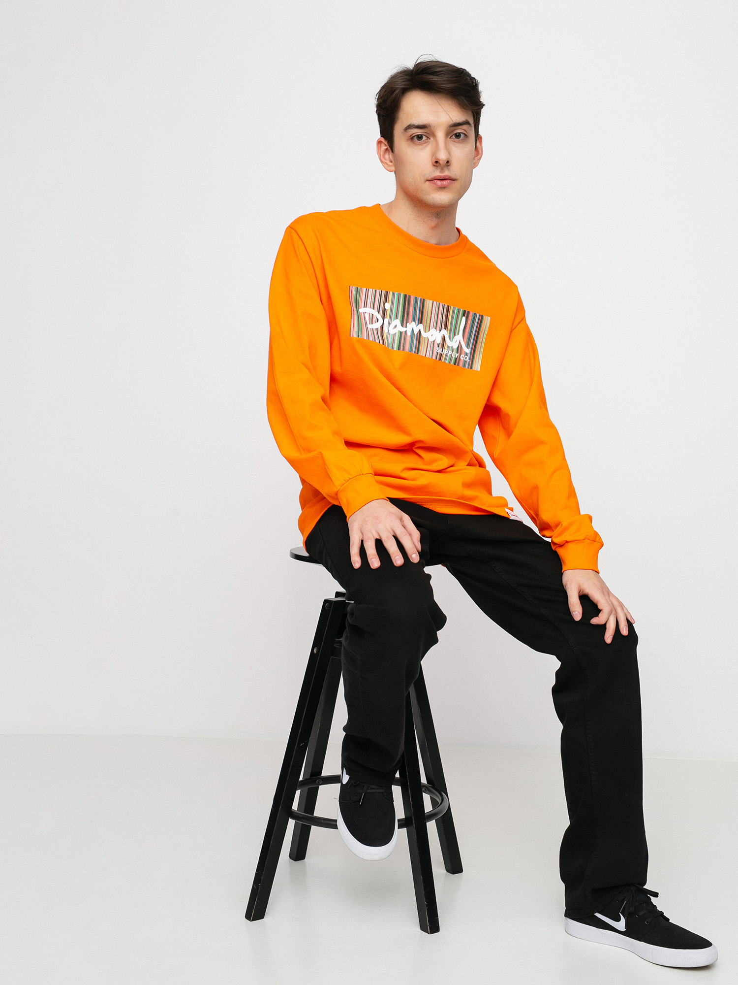 Longsleeve Diamond Supply Co. Color Ply Box (orange)