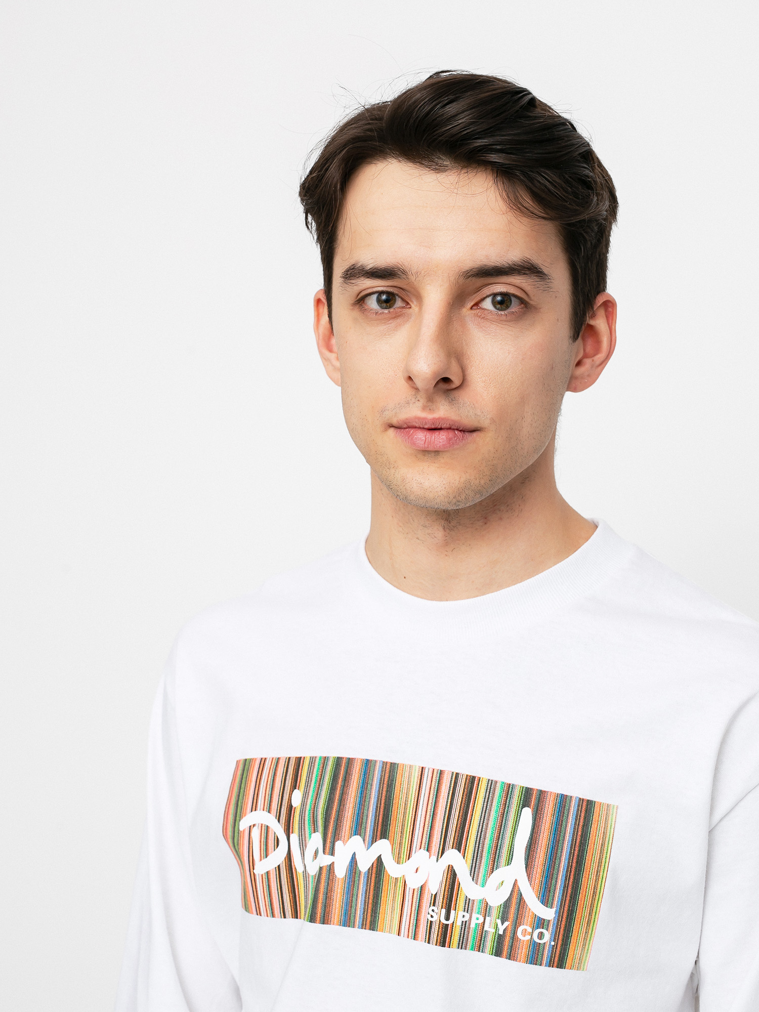 Longsleeve Diamond Supply Co. Color Ply Box (white)
