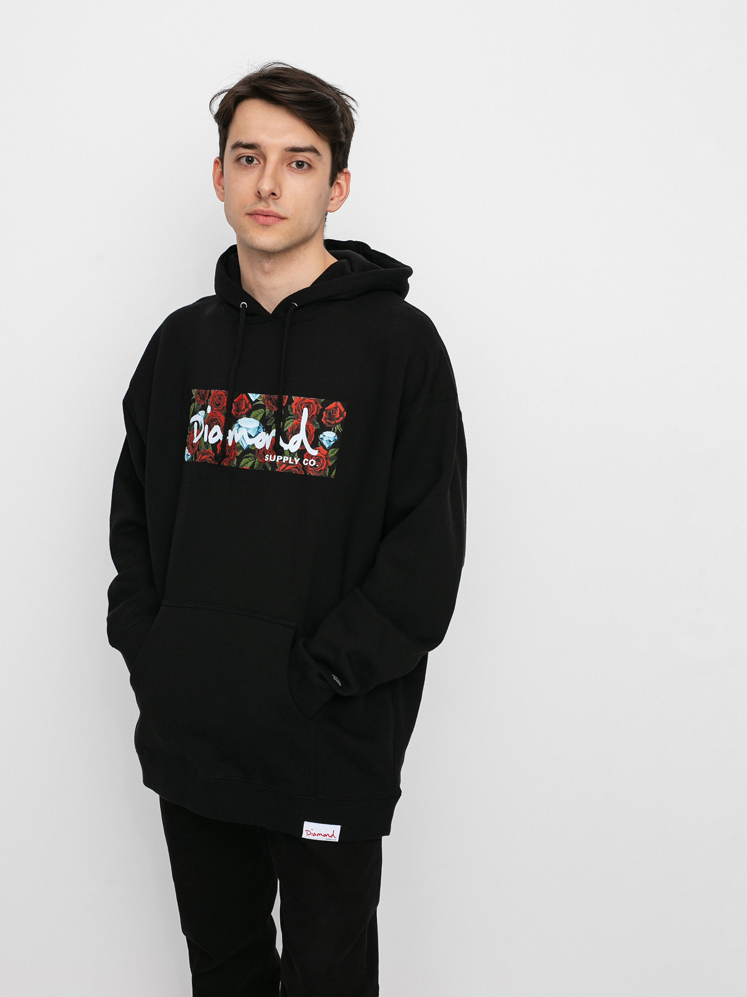 Bluza z kapturem Diamond Supply Co. Roses Box HD (black)