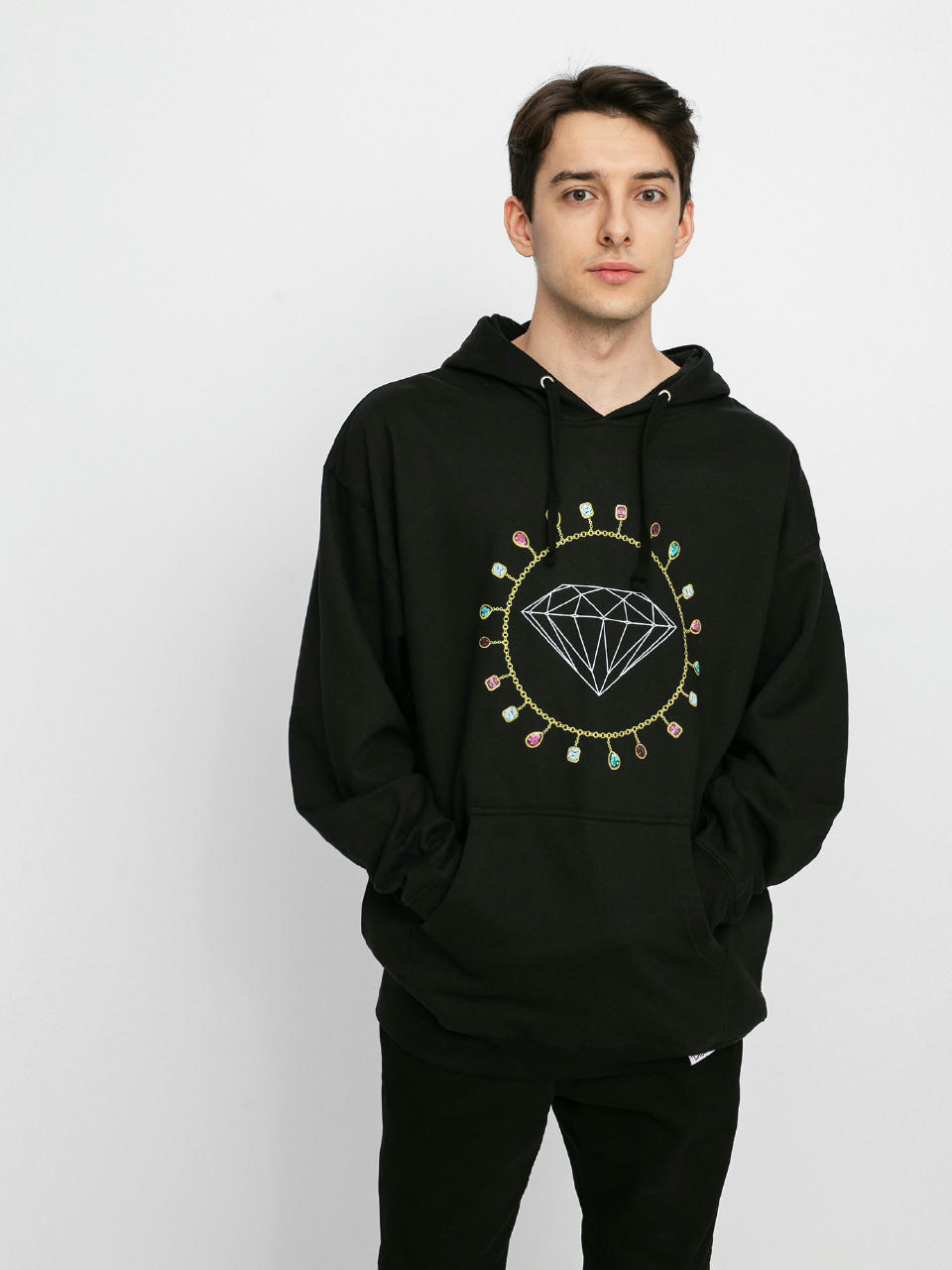 Bluza z kapturem Diamond Supply Co. Diamond Chain HD (black)