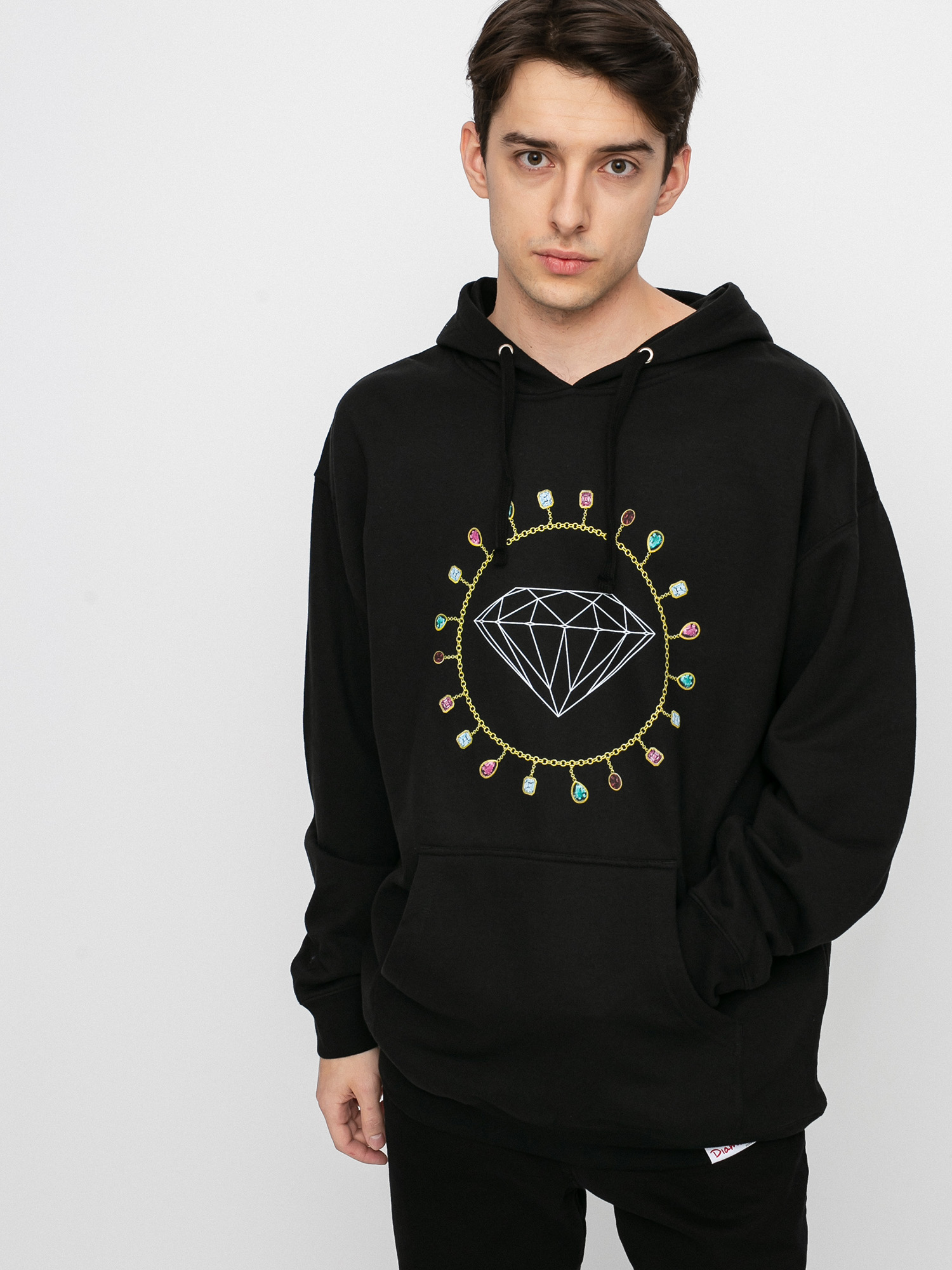 Bluza z kapturem Diamond Supply Co. Diamond Chain HD (black)