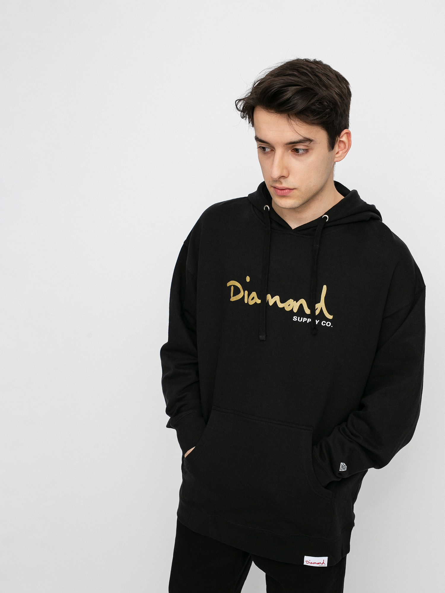 Bluza z kapturem Diamond Supply Co. Og Script HD (black)