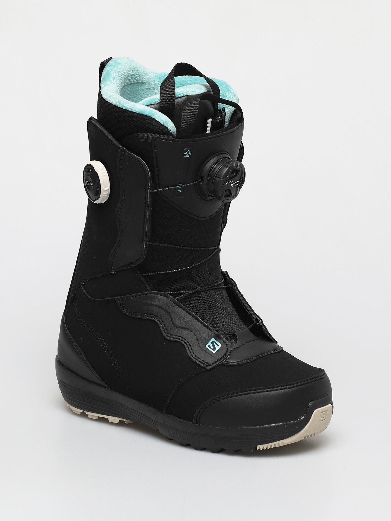 Damskie Buty snowboardowe Salomon Ivy Boa Sj Boa (black bk/bk/meadowbr)