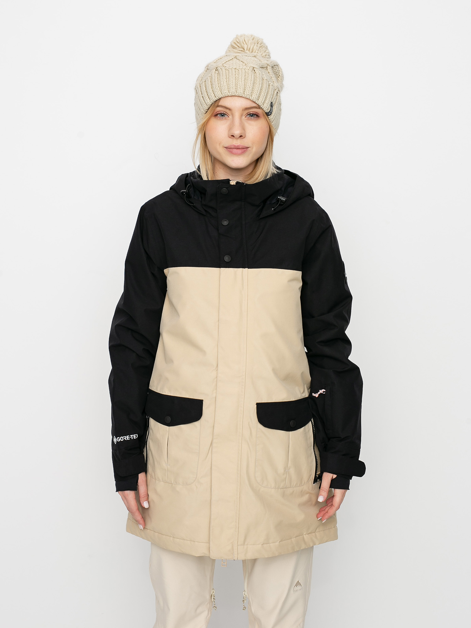 Damska Kurtka snowboardowa Burton Gore Tex Eyris (true black/irish cream)