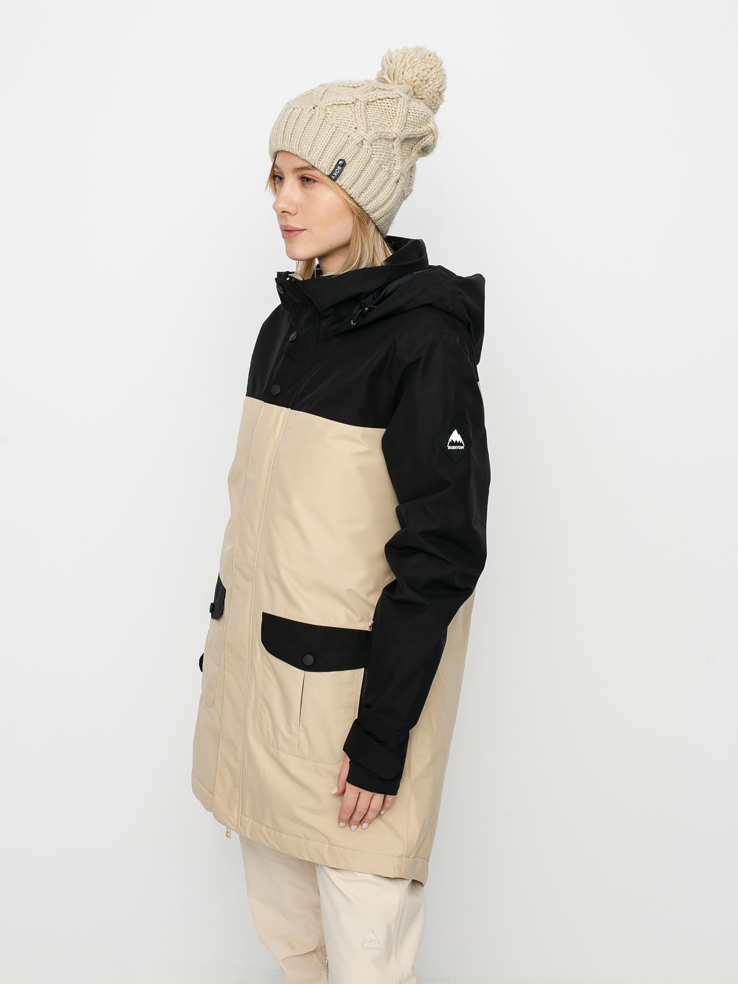 Damska Kurtka snowboardowa Burton Gore Tex Eyris (true black/irish cream)